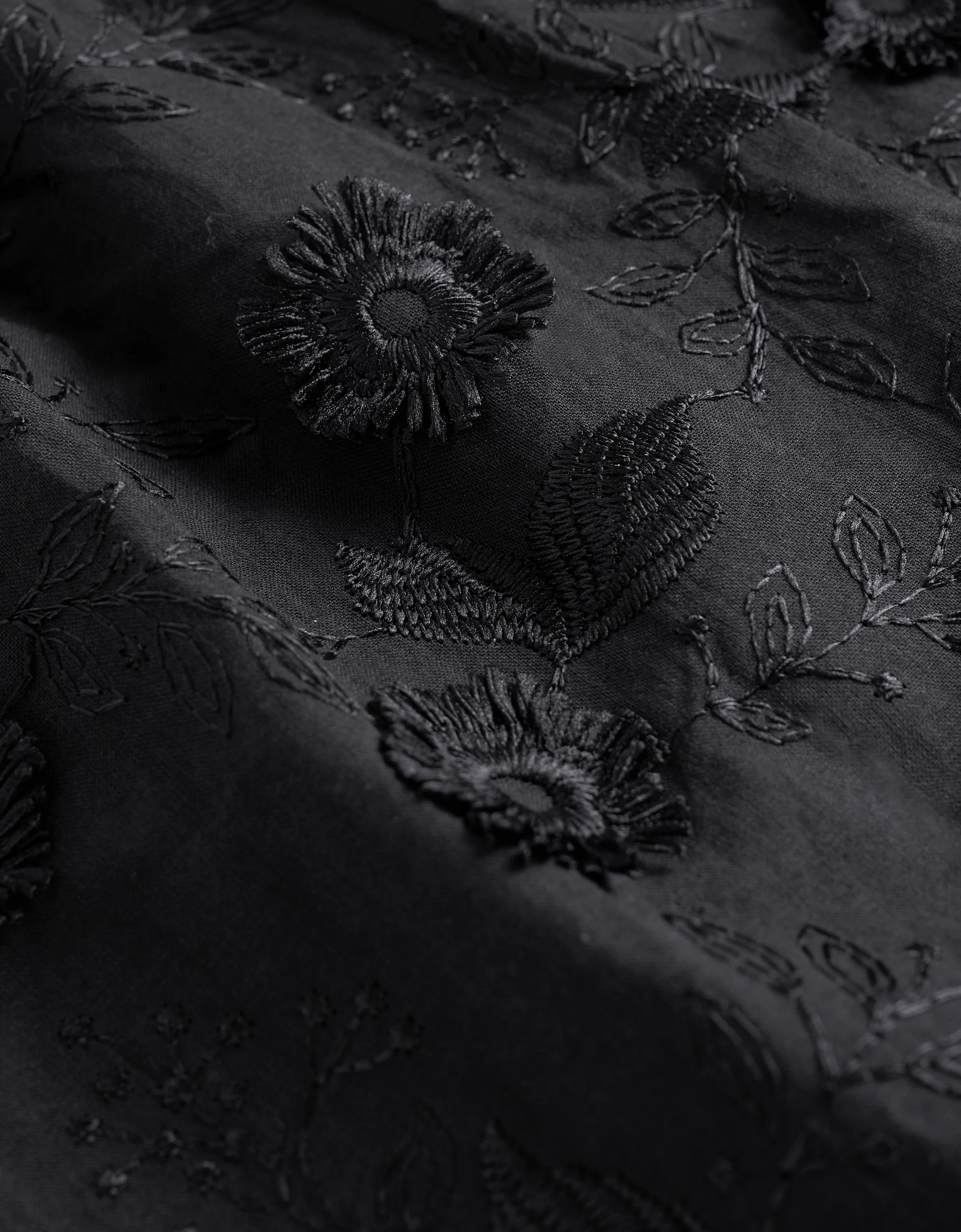 3D Embroidery Puff Sleeve Dress - Image 33