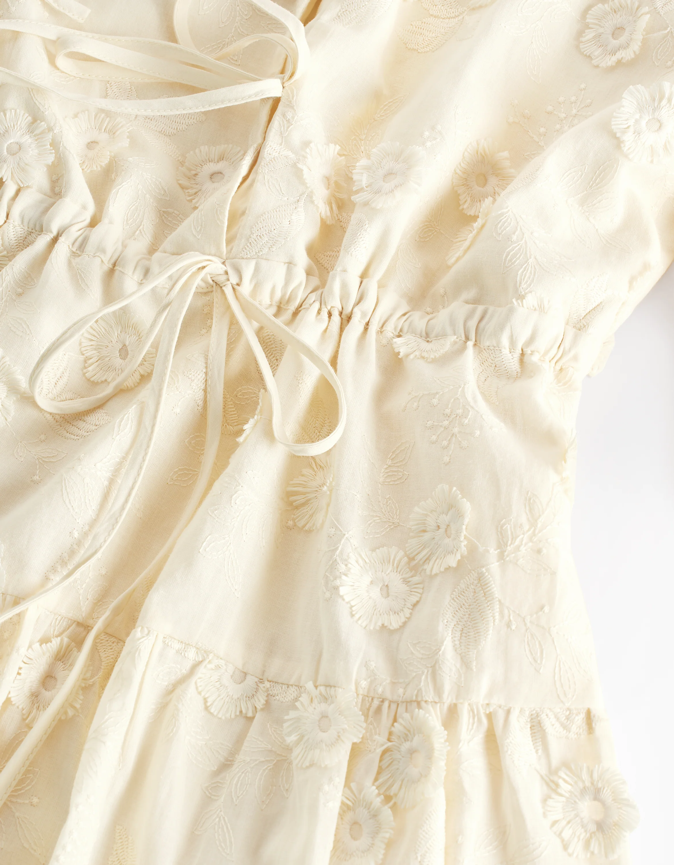 3D Embroidery Puff Sleeve Dress - Image 42