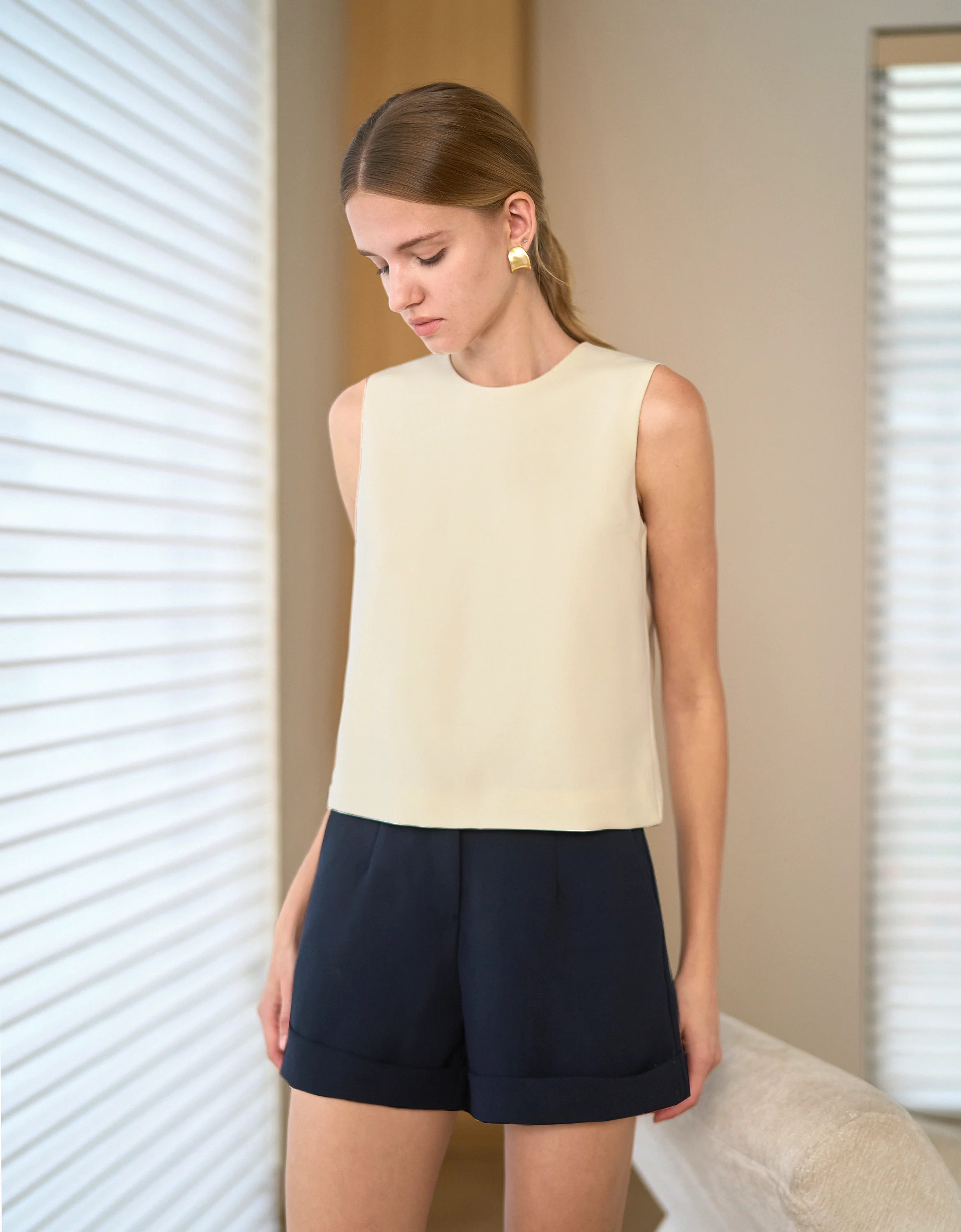 A-line Mid-rise Shorts - Image 4