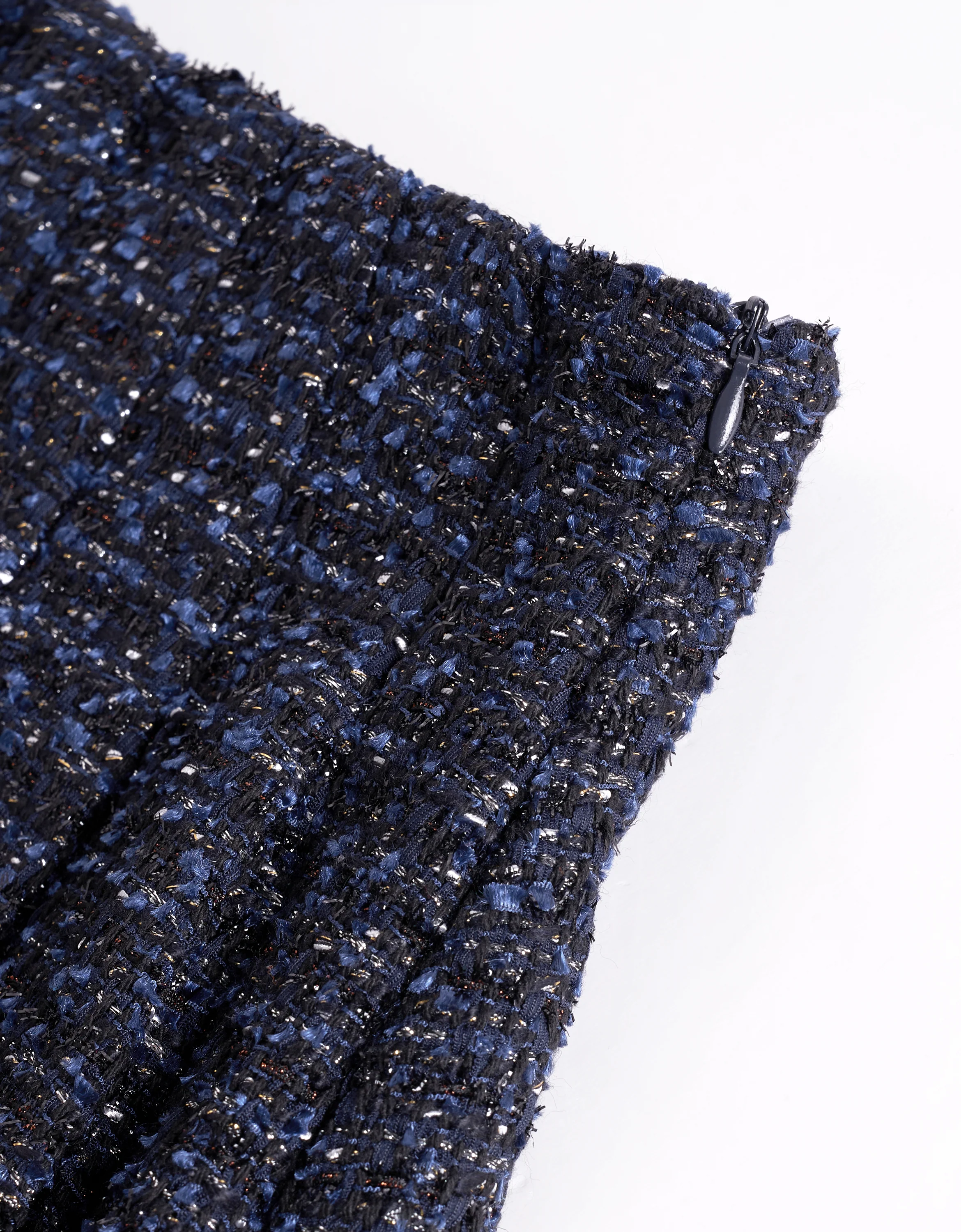 A-line Pleated Tweed Skirt - Image 11