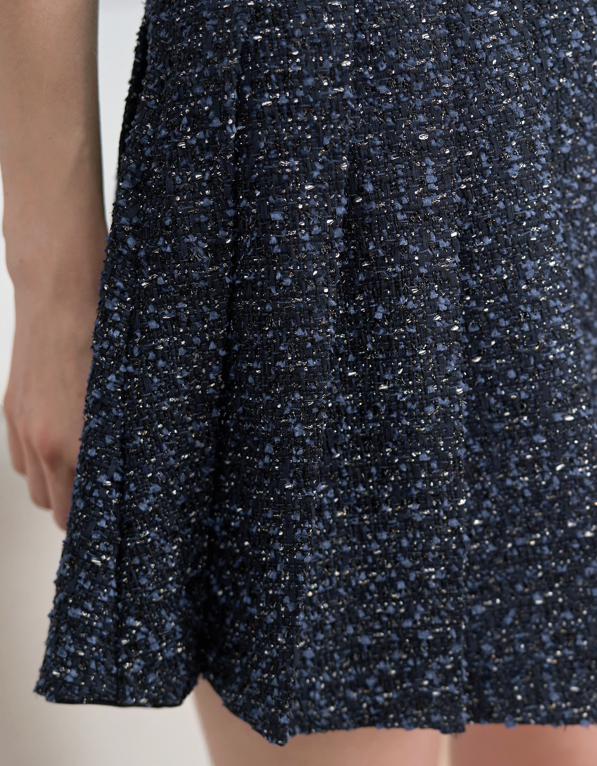 A-line Pleated Tweed Skirt - Image 9