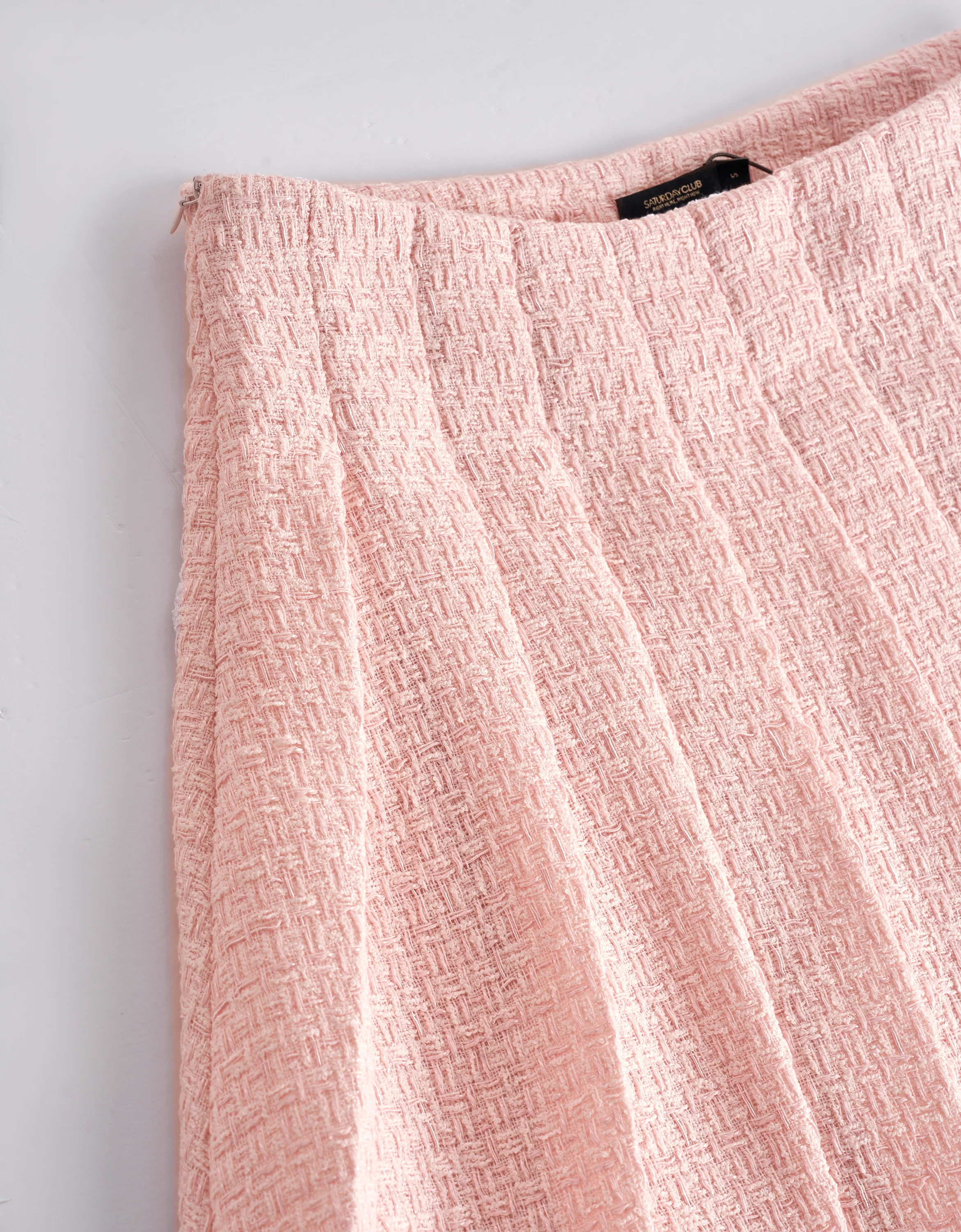 A-line Pleated Tweed Skirt - Image 15