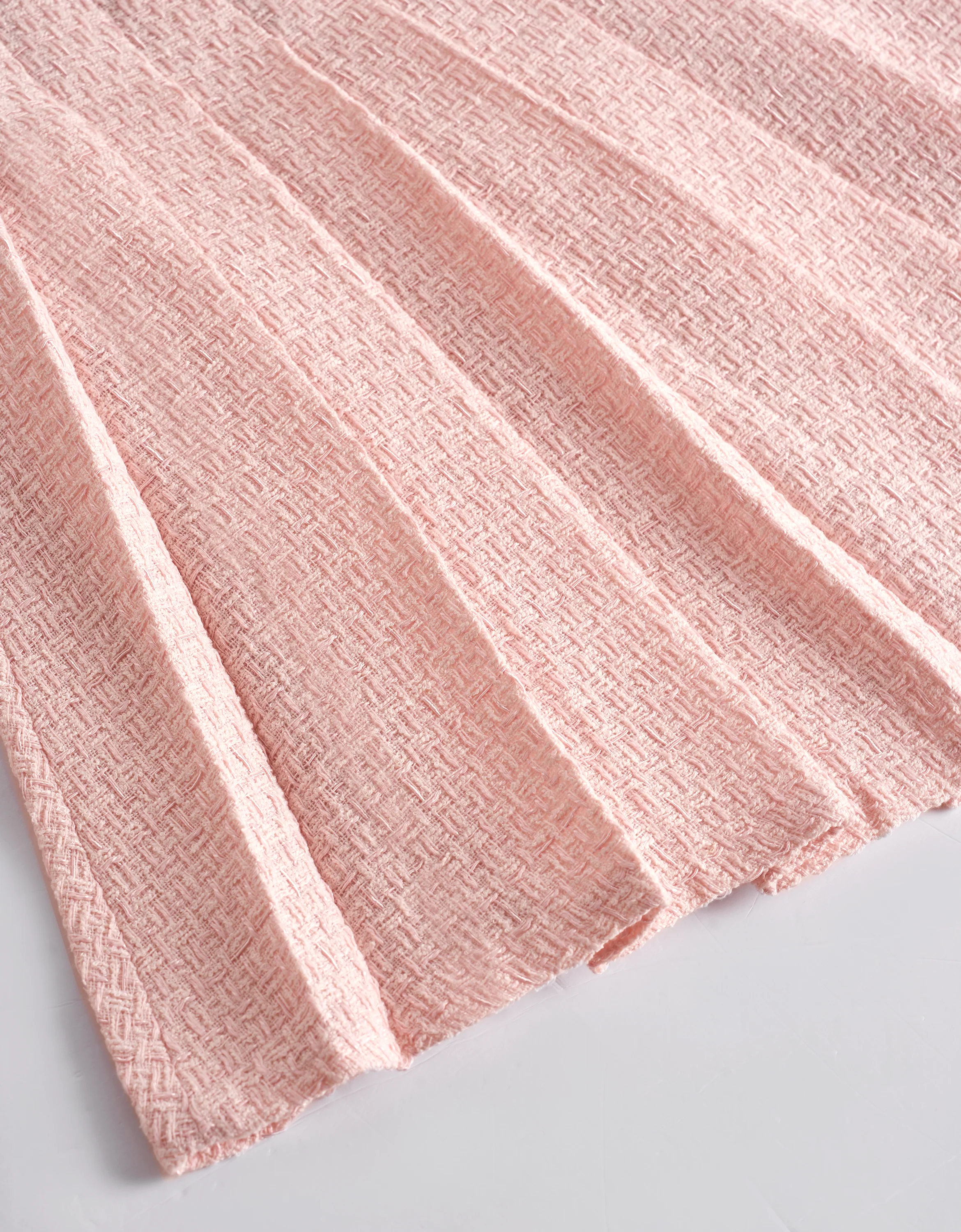 A-line Pleated Tweed Skirt - Image 17