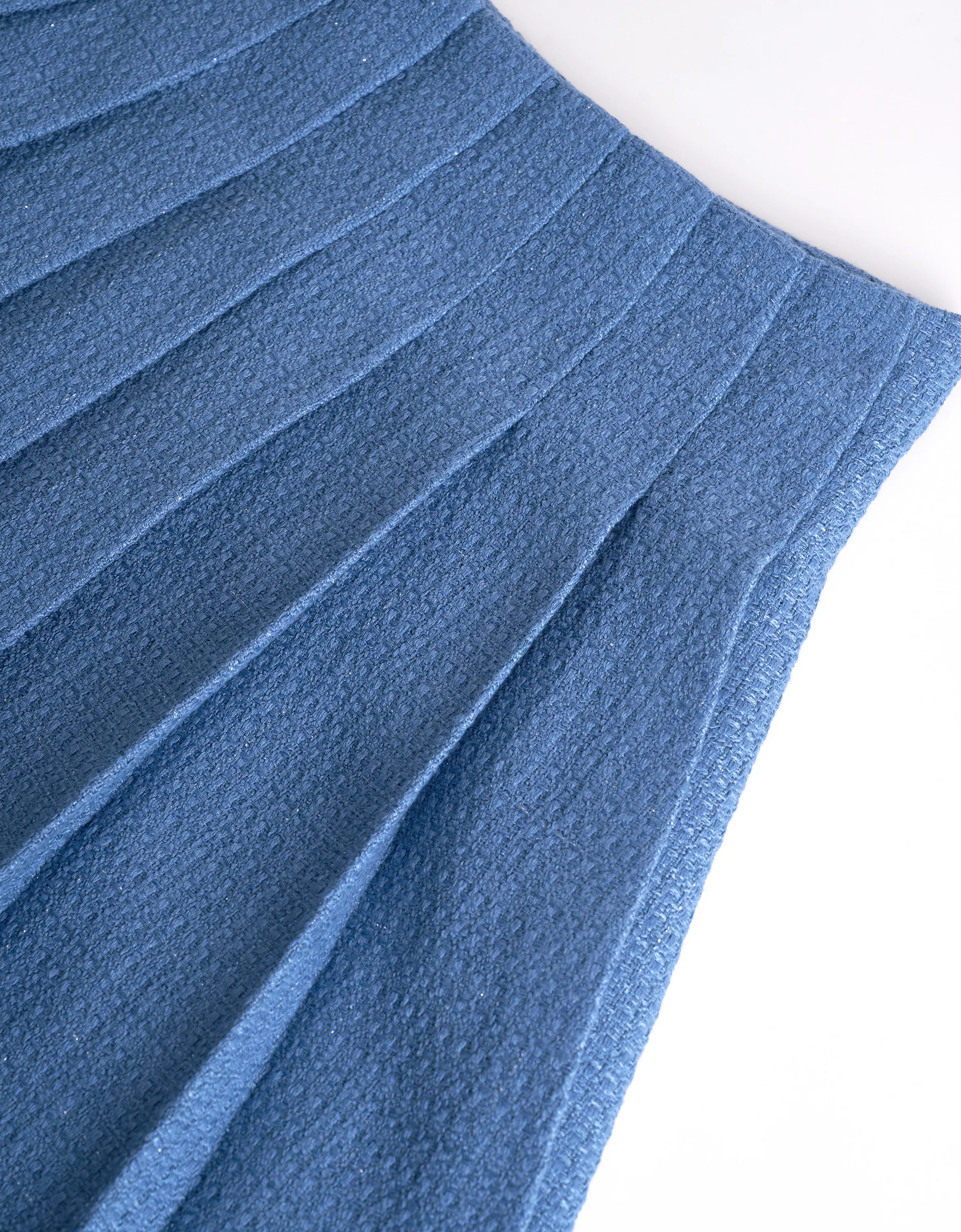 A-line Pleated Tweed Skirt - Image 23