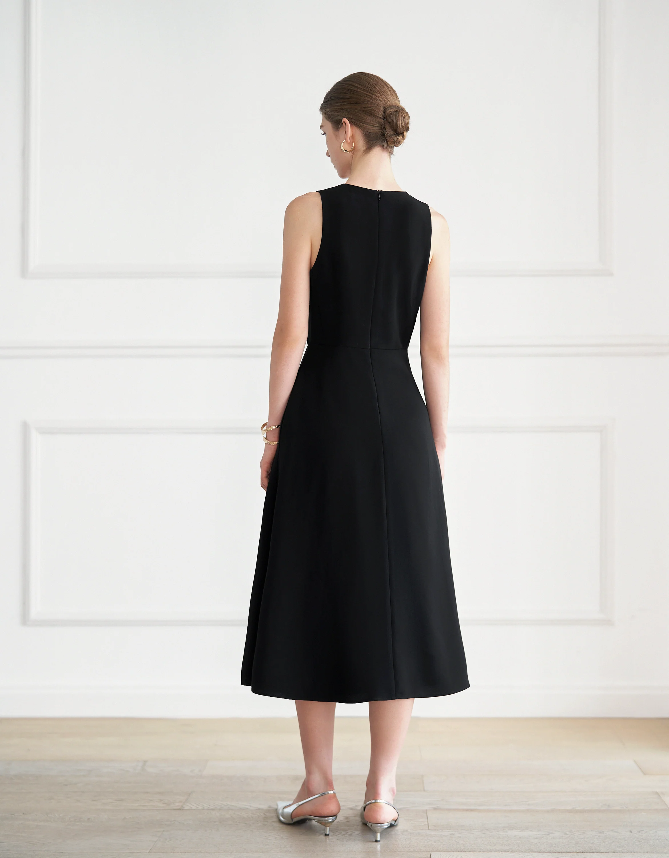 Acetate A-line Midi Dress - Image 11