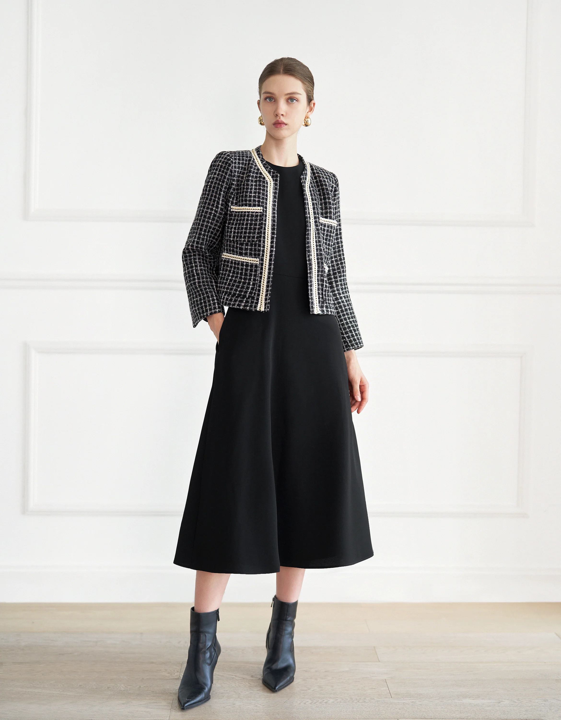 Acetate A-line Midi Dress - Image 12