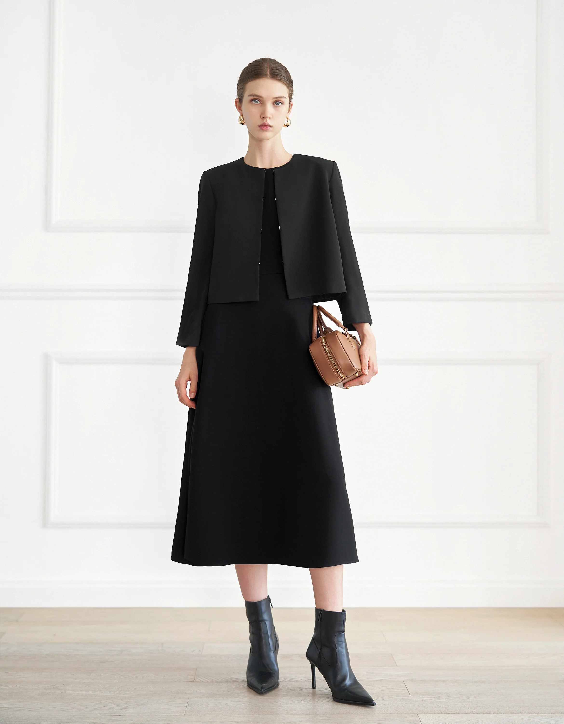 Acetate A-line Midi Dress - Image 13
