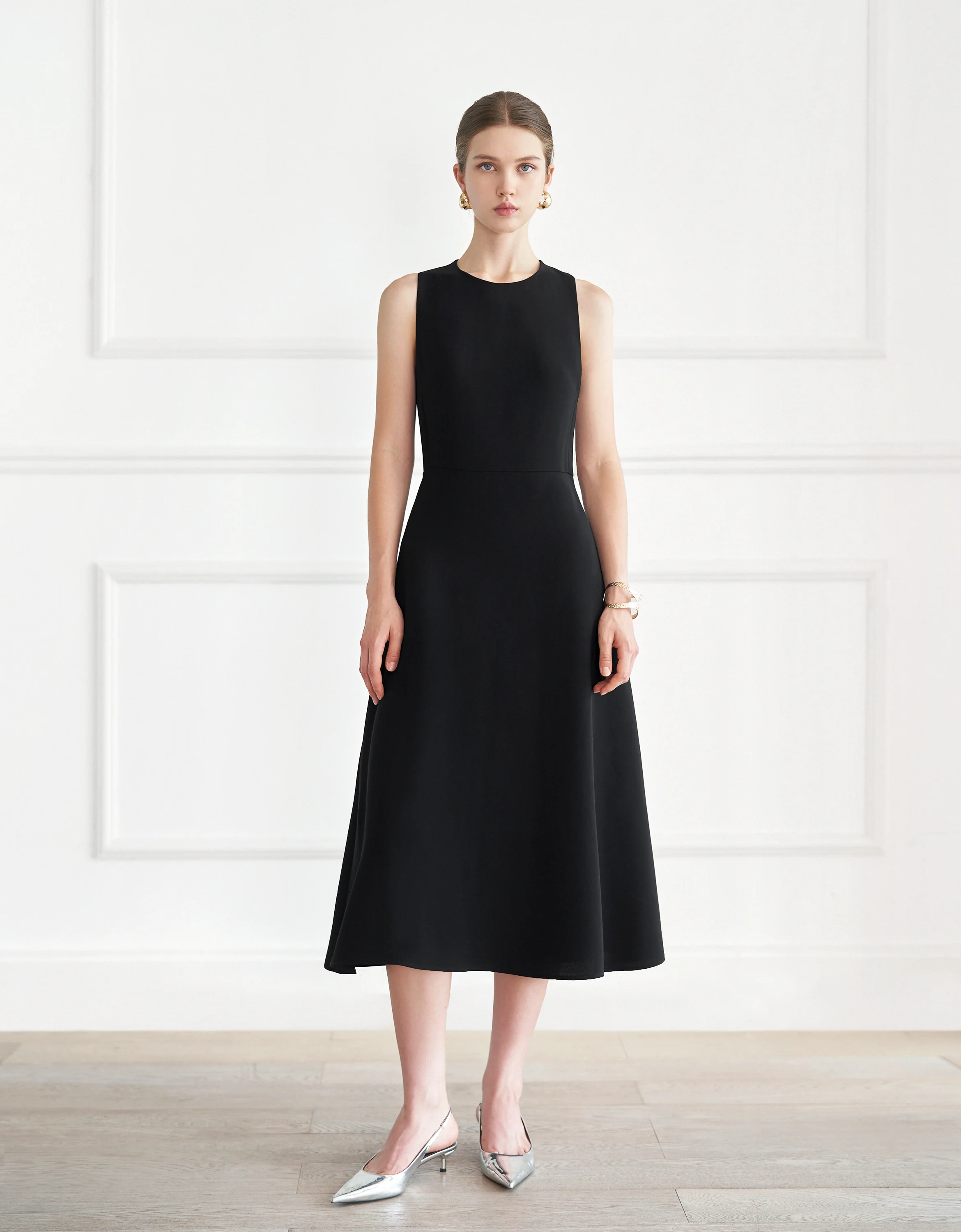 Acetate A-line Midi Dress - Image 9