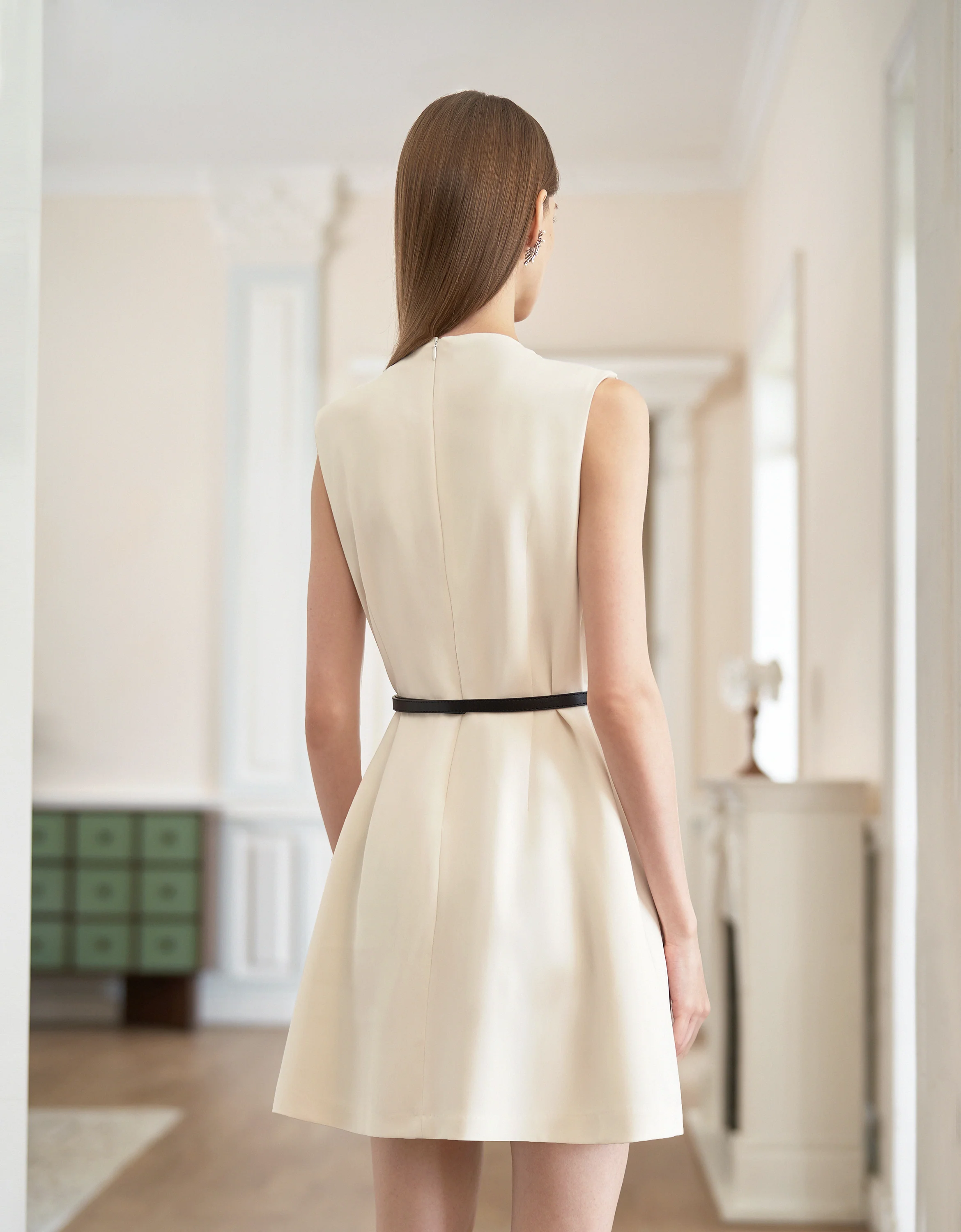 Acetate-blend Sleeveless Layered Dress - Image 13