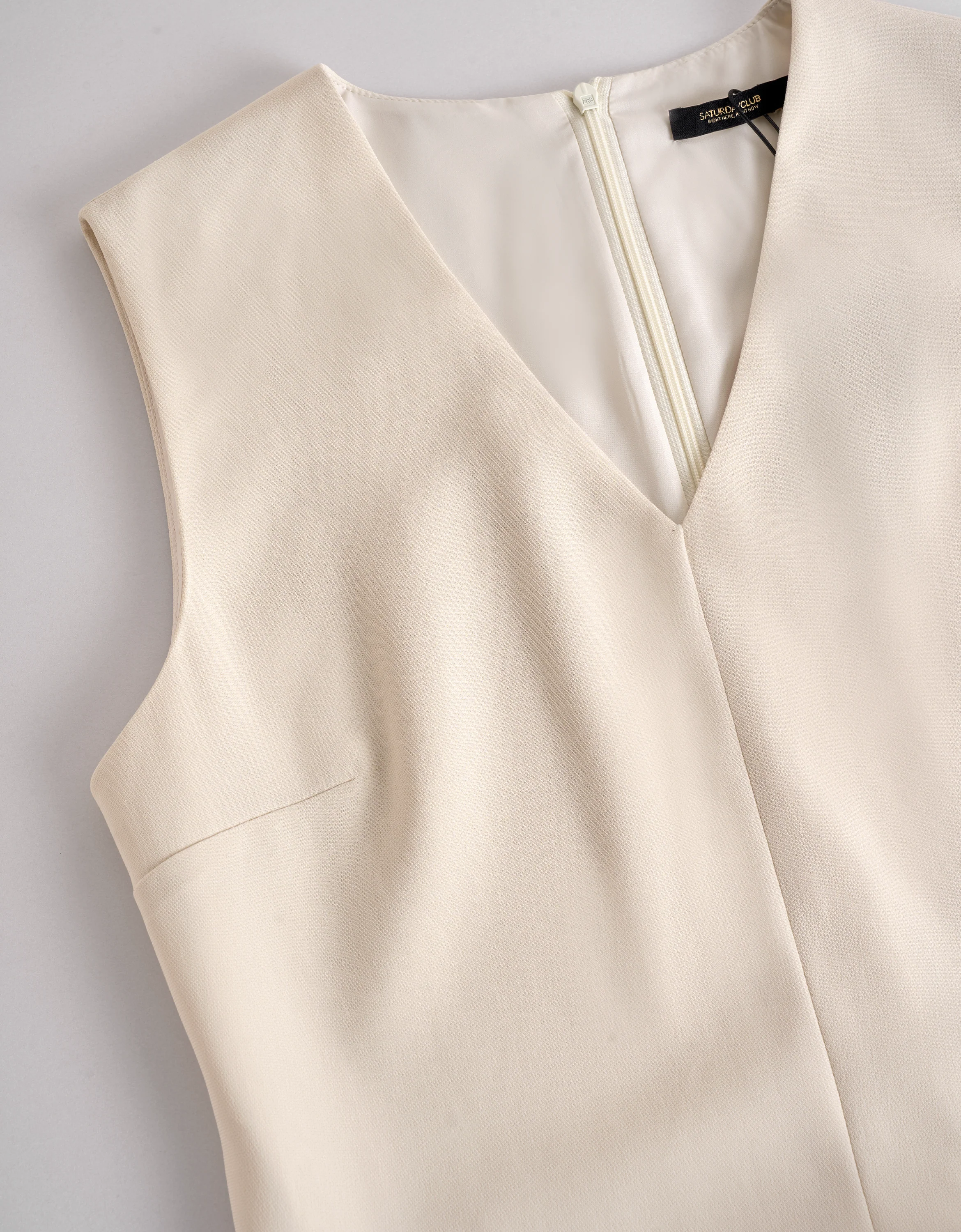 Acetate-blend V-neck A-line Dress - Image 6