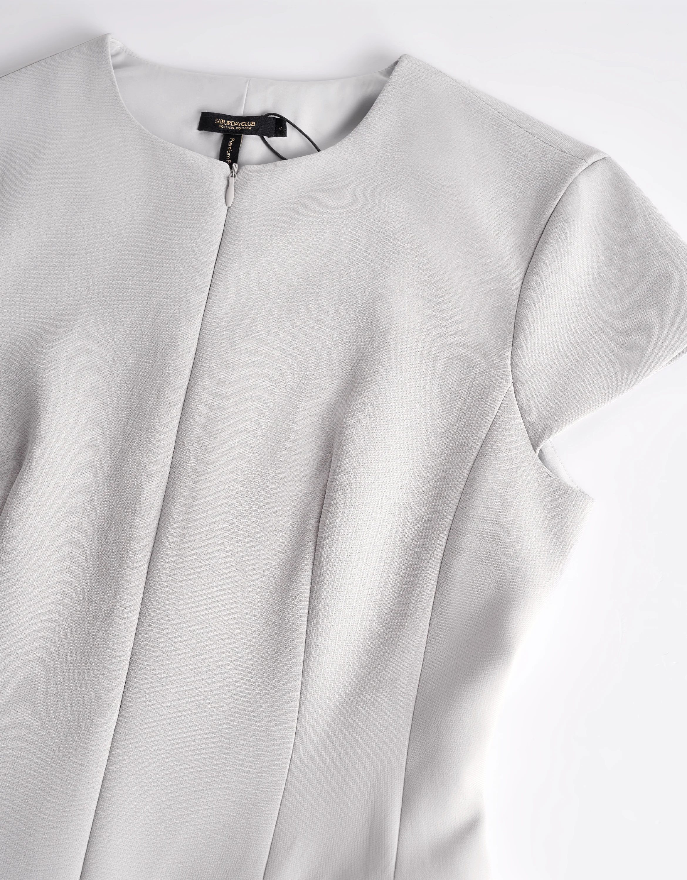 Acetate Blend Zip Up Dress - Image 12
