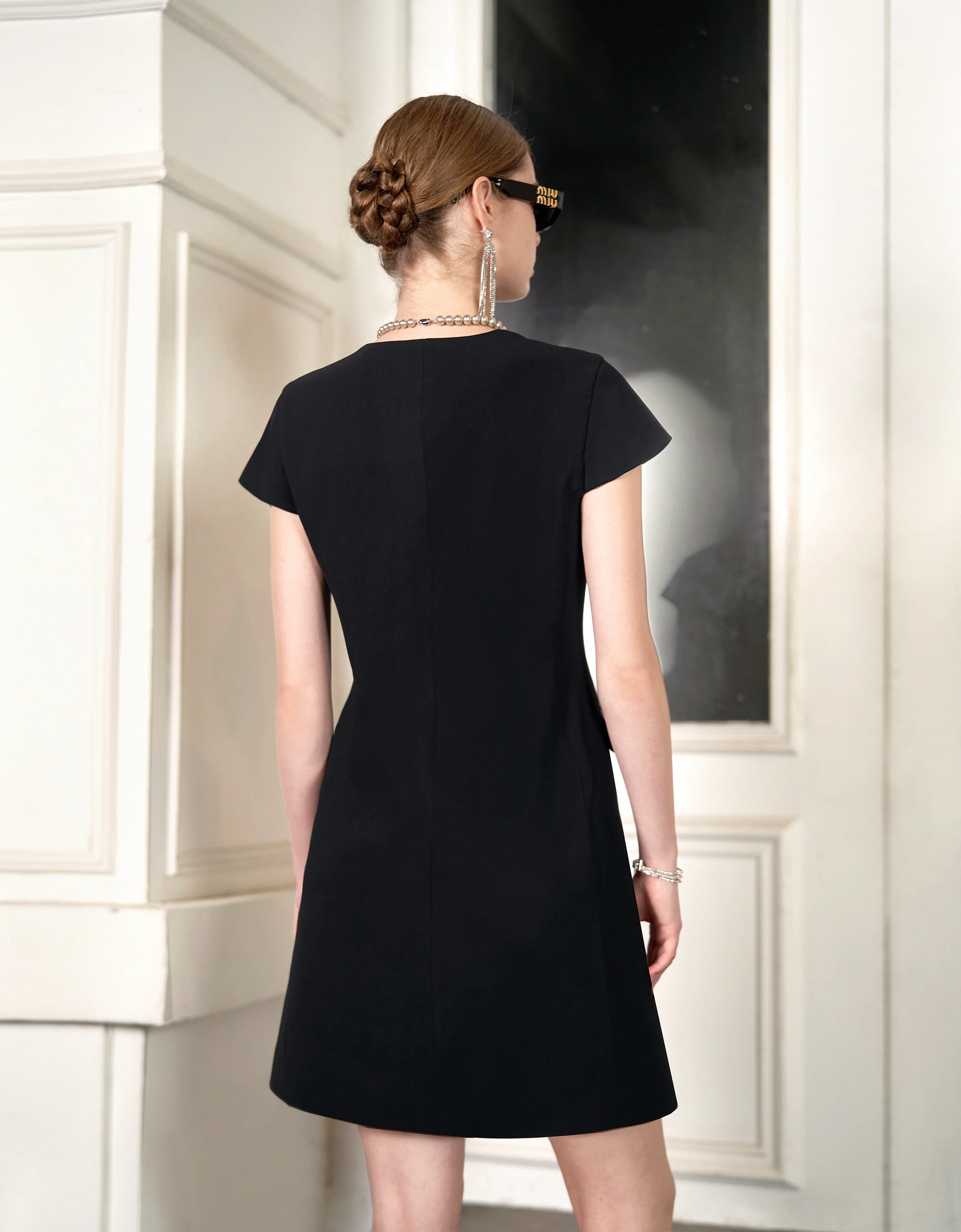 Acetate Blend Zip Up Dress - Image 18