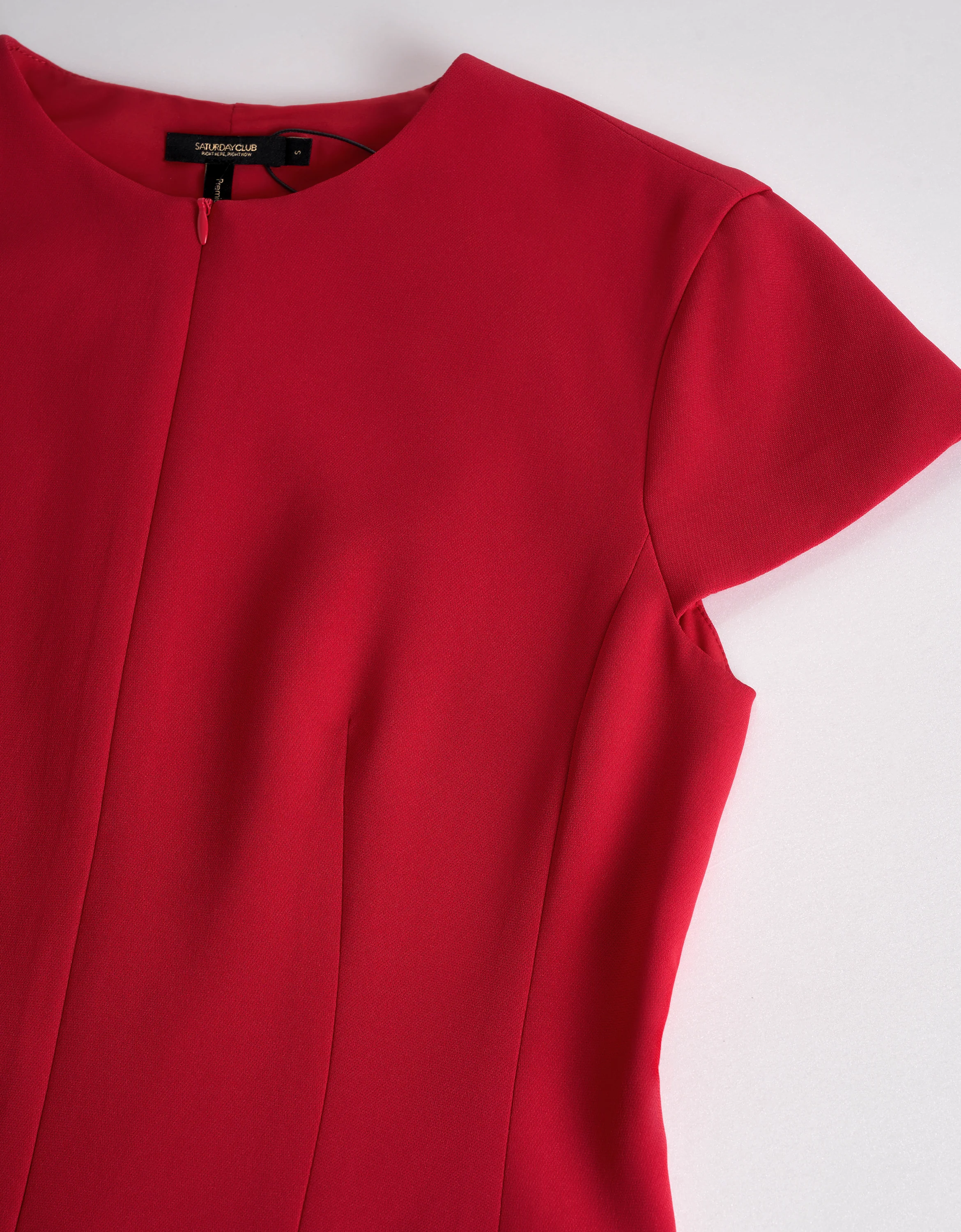 Acetate Blend Zip Up Dress - Image 4