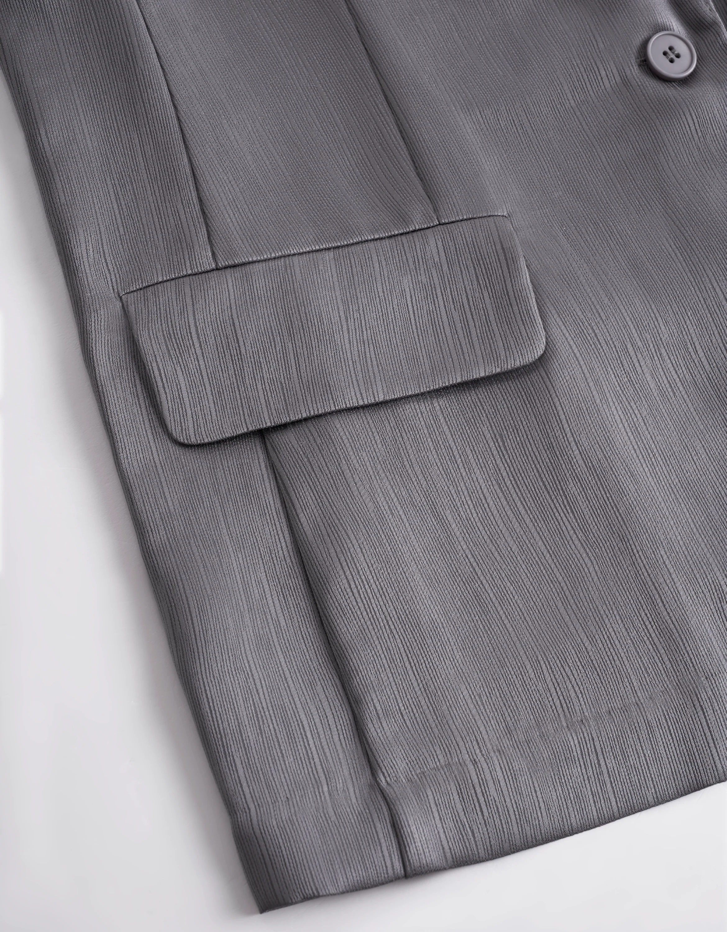Adjustable Ruched Sleeve Blazer - Image 9