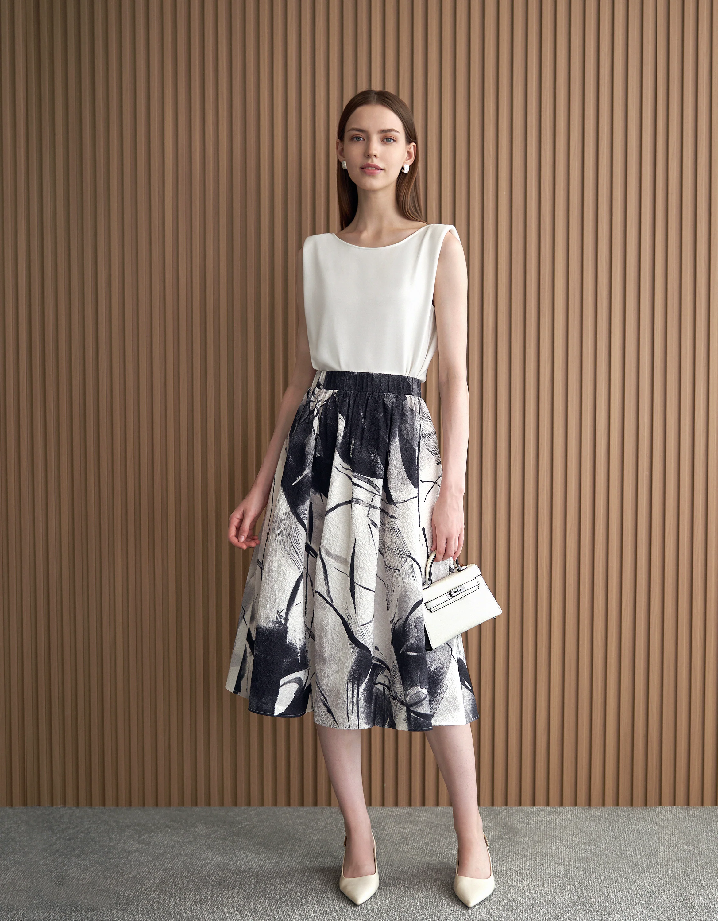 Art Print Midi Skirt - Image 10