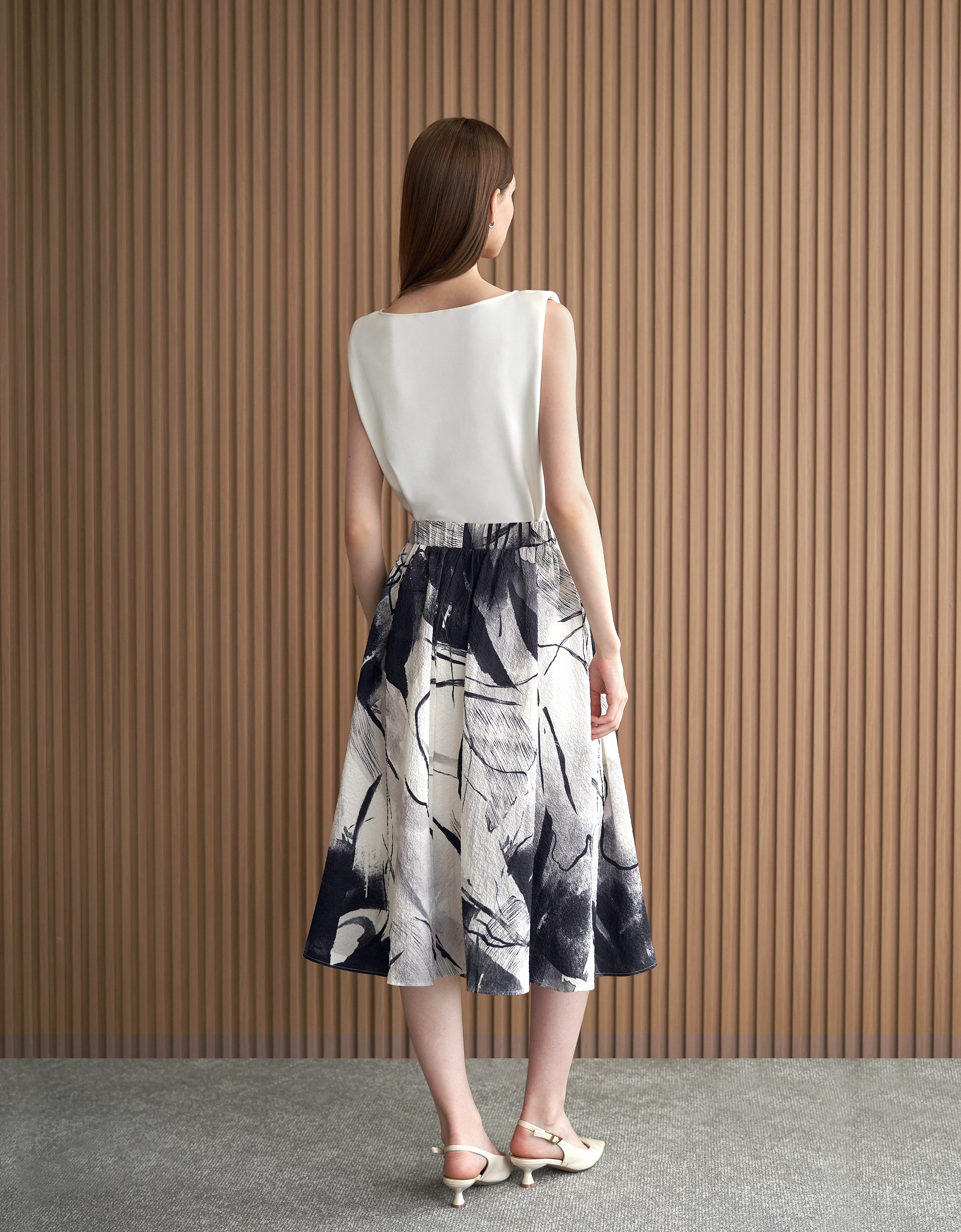 Art Print Midi Skirt - Image 11