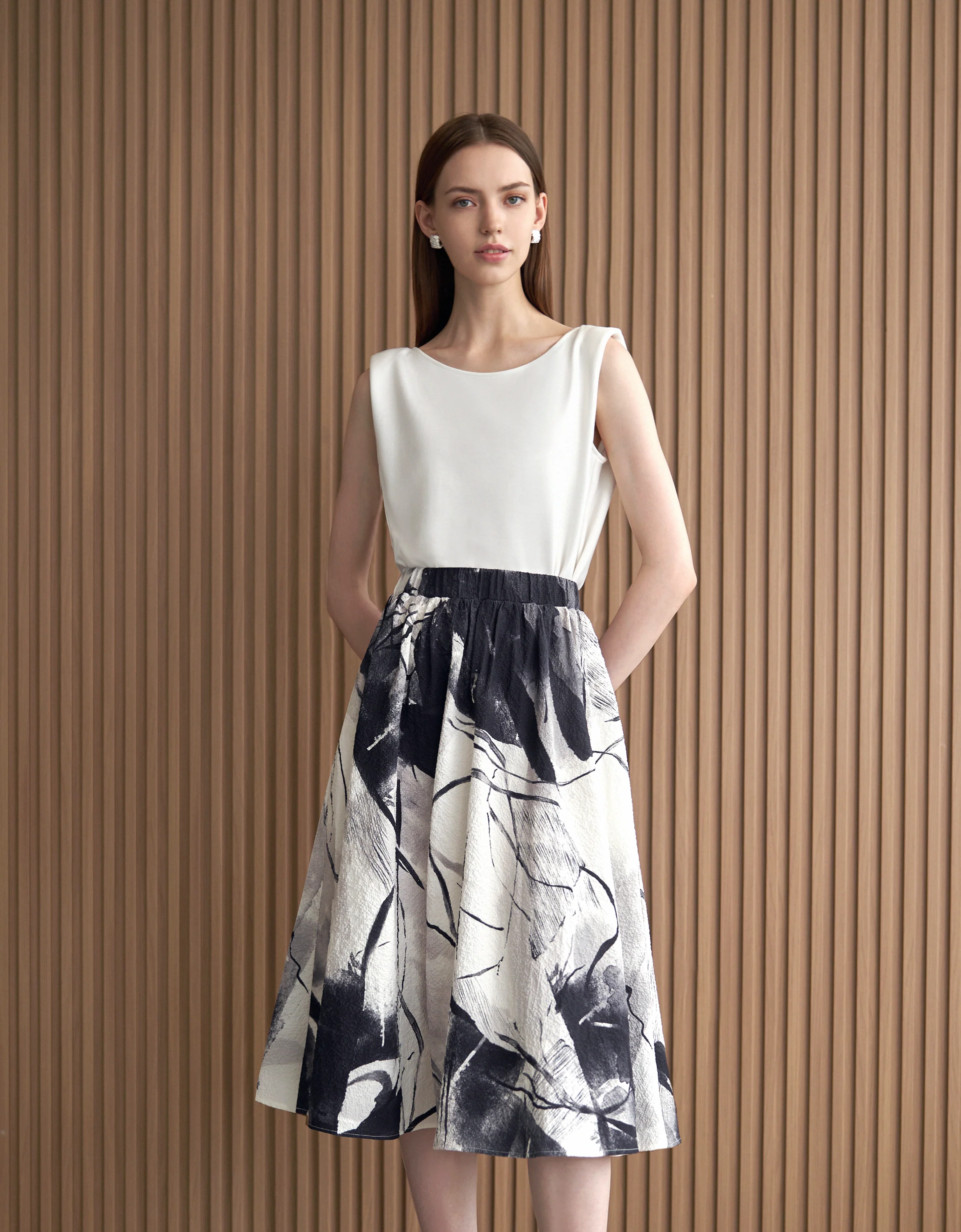Art Print Midi Skirt - Image 12