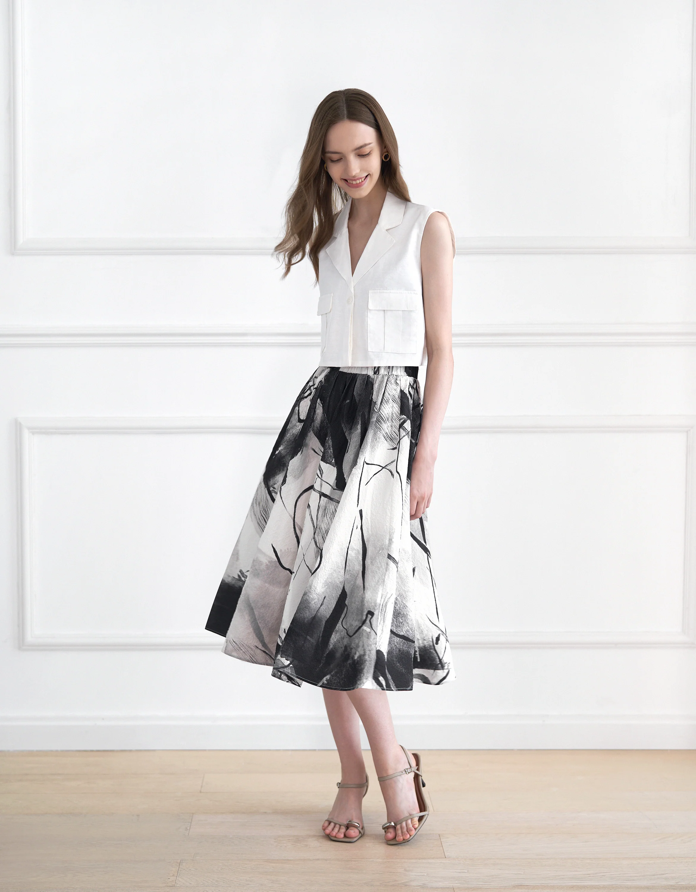 Art Print Midi Skirt - Image 14