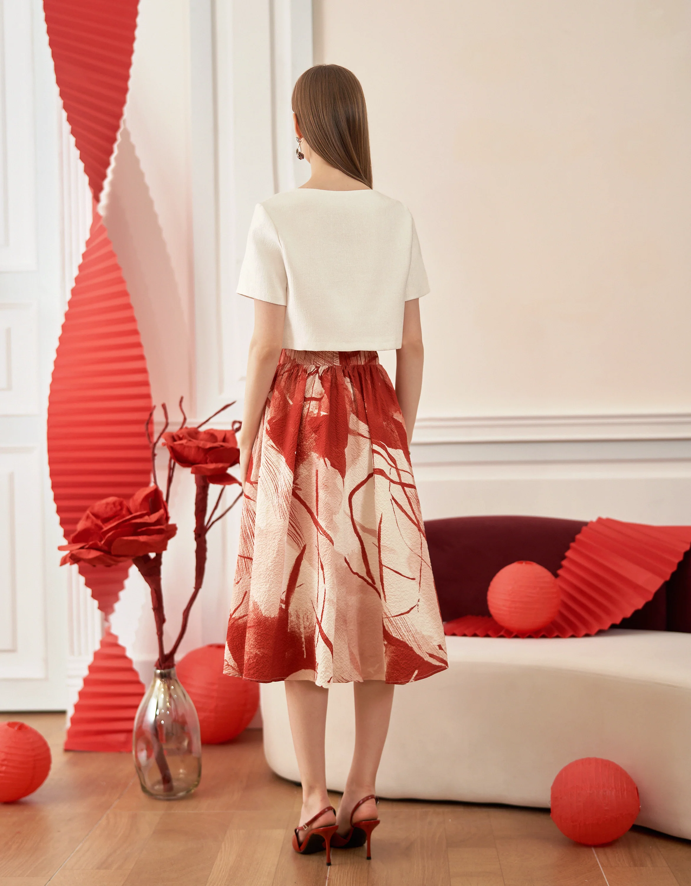 Art Print Midi Skirt - Image 3
