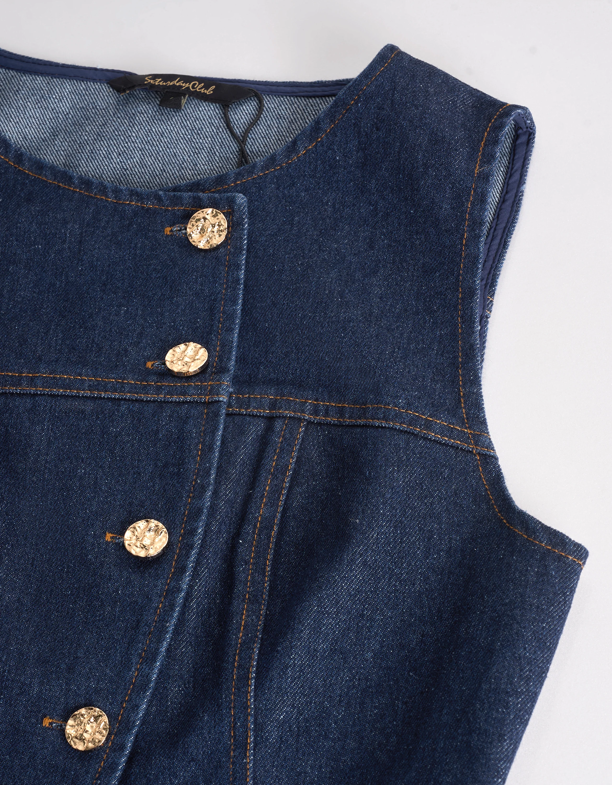 Asymmetric Button Front Vest Top - Image 5