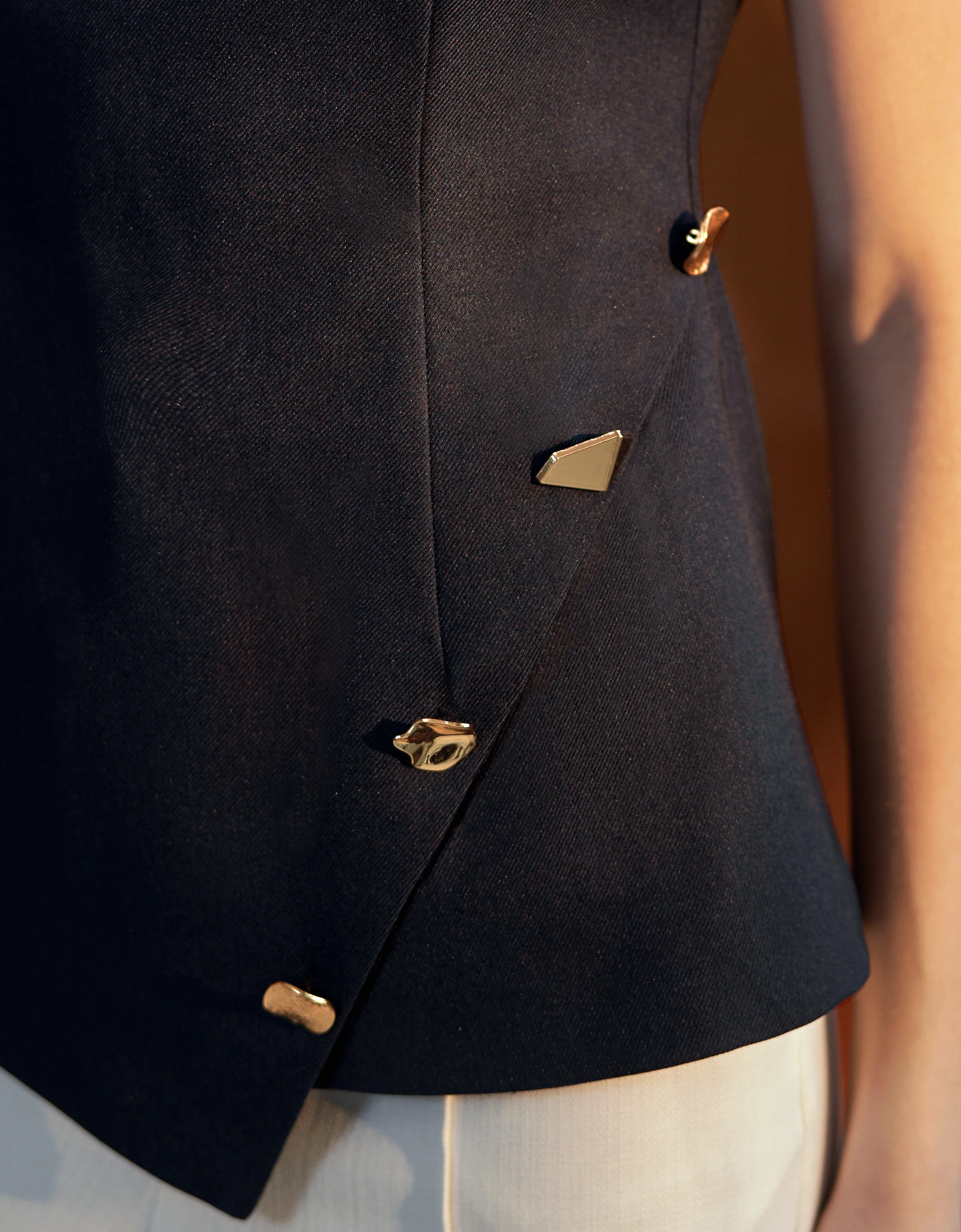 Asymmetric Button Hem Top - Image 6