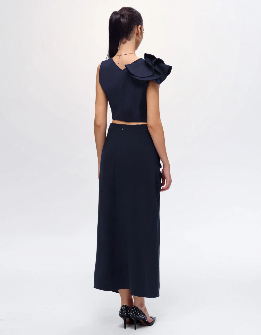 Asymmetric Neck Sleeveless Top - Image 3