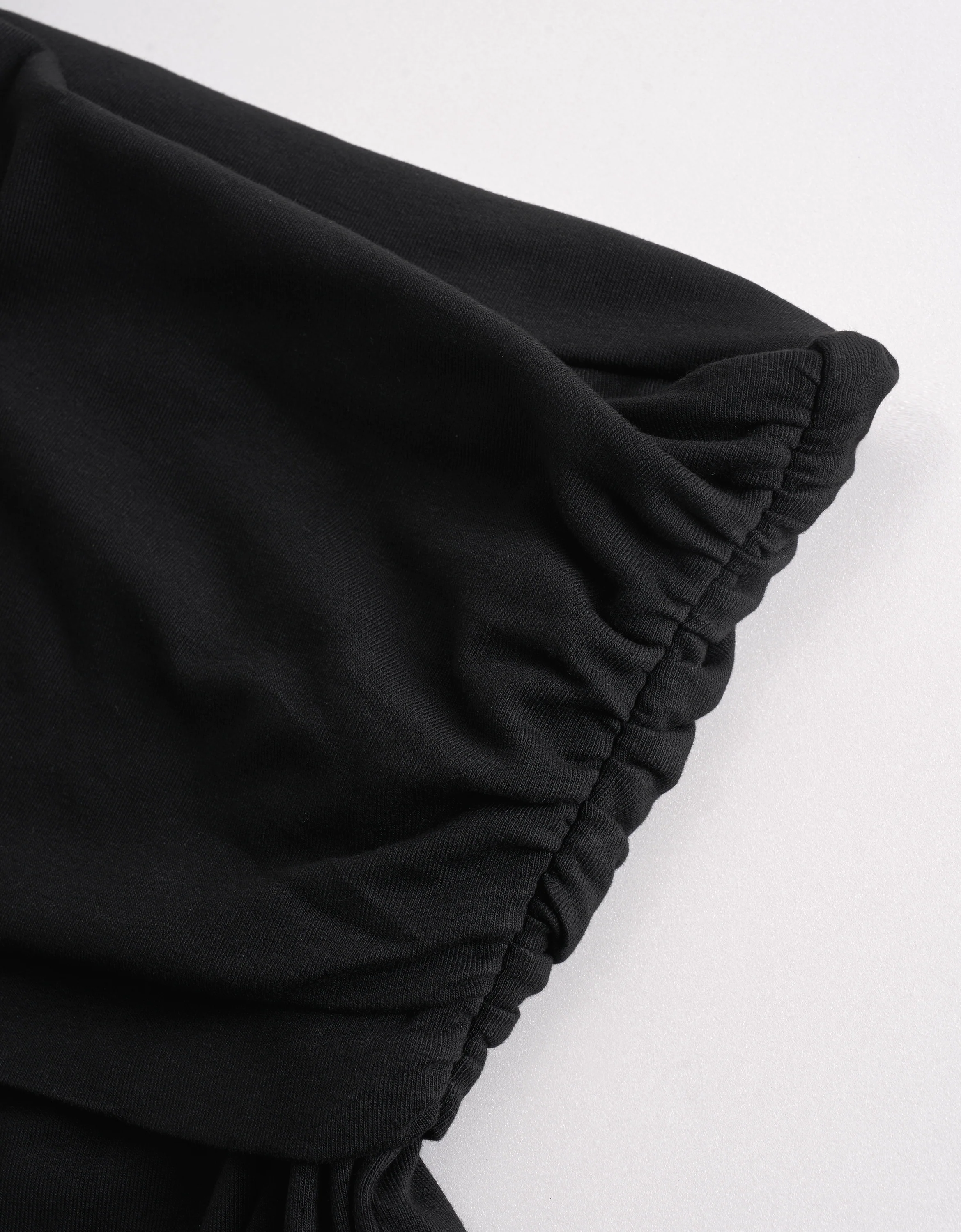 Asymmetric Off Shoulder Pleated Knit Top - Image 8