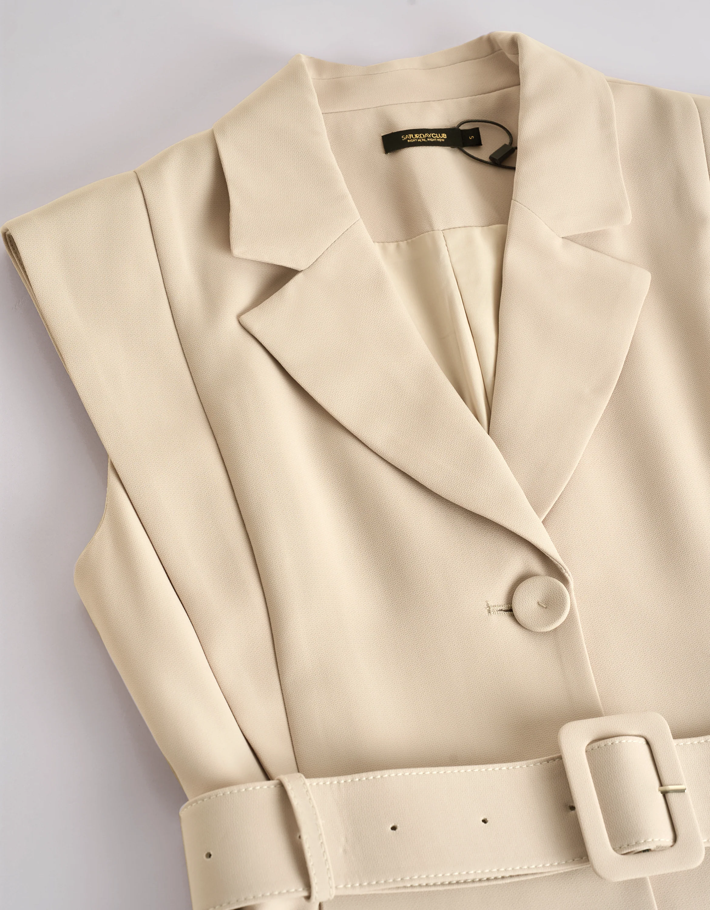 Asymmetric Panel Sleeveless Suit Dress - Image 5