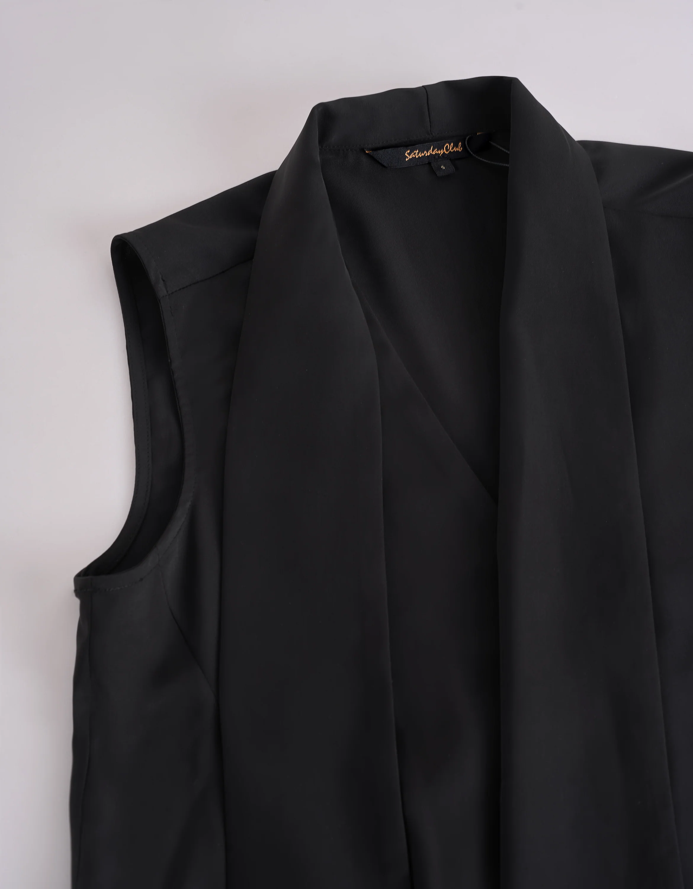 Asymmetric Scarf Detail Sleeveless Dress - Image 6