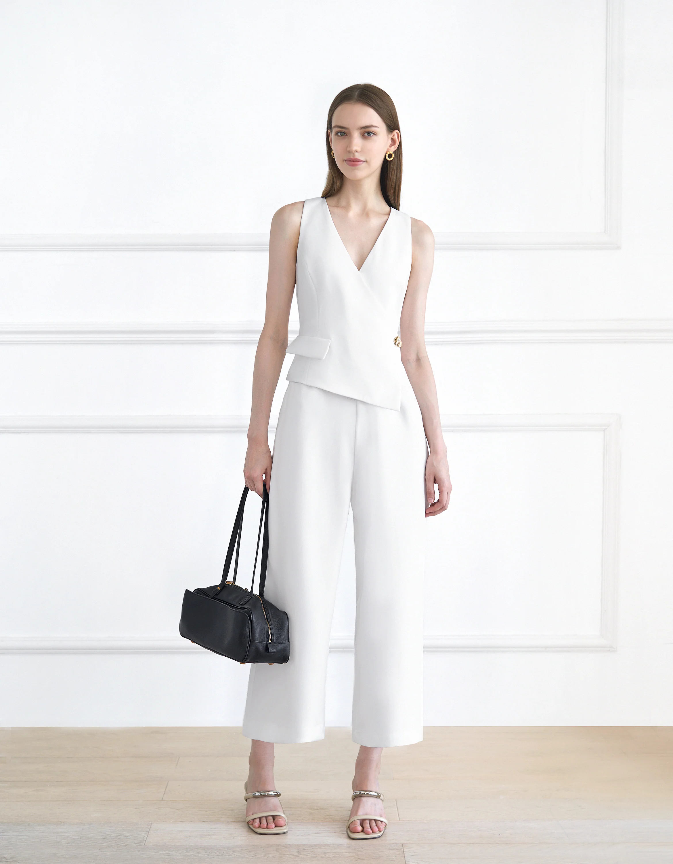 Asymmetric Wrap Front Jumpsuit - Image 11