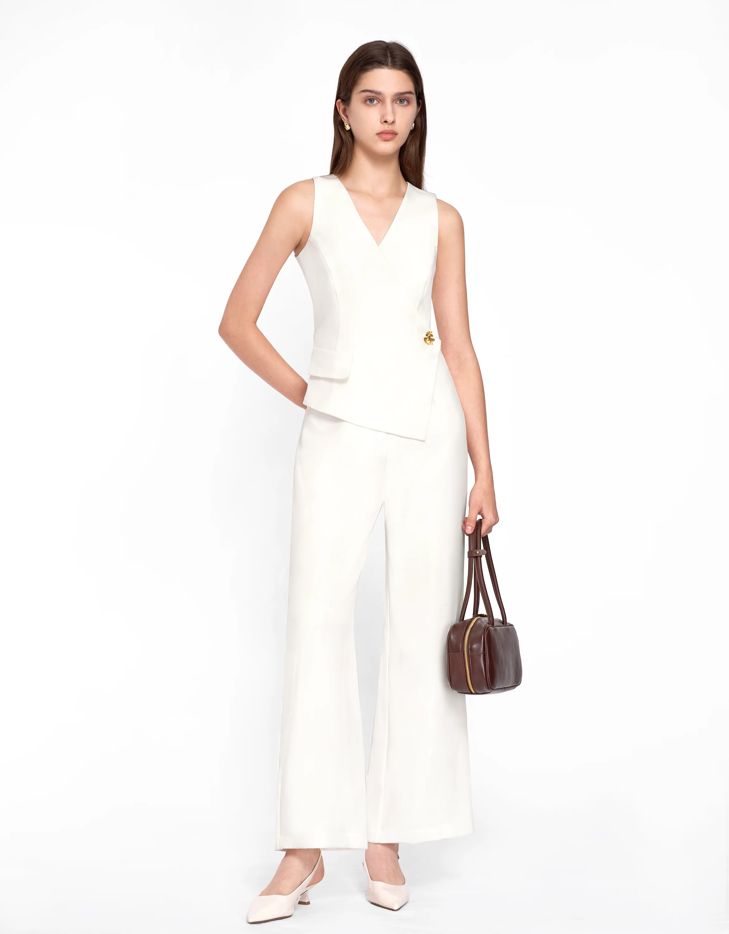 Asymmetric Wrap Front Jumpsuit - Image 13