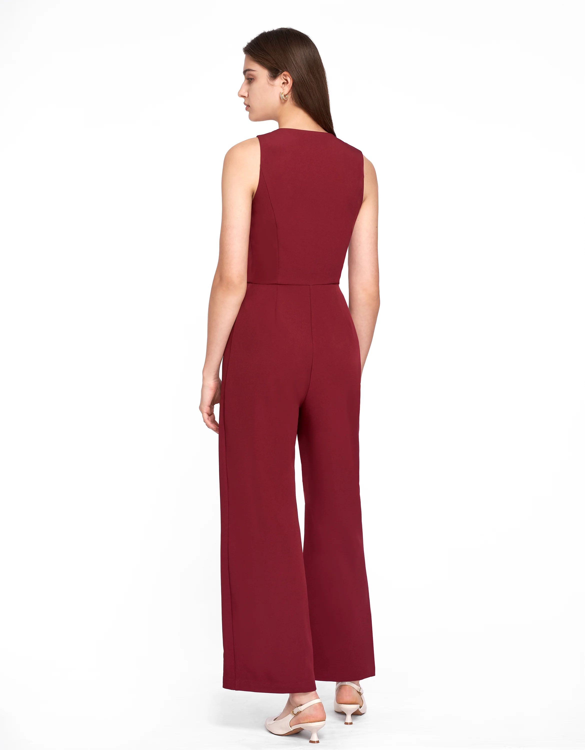 Asymmetric Wrap Front Jumpsuit - Image 22