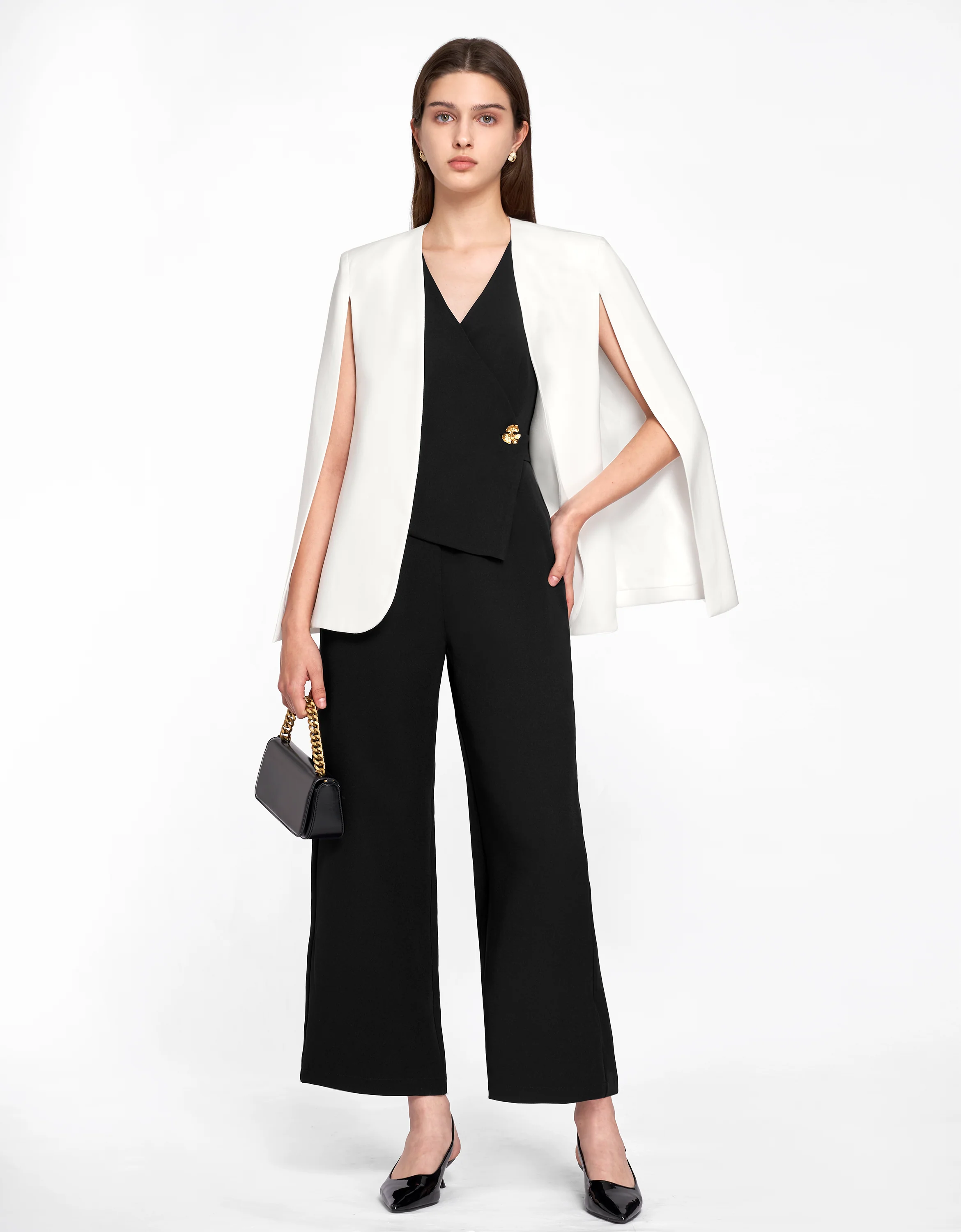 Asymmetric Wrap Front Jumpsuit - Image 6