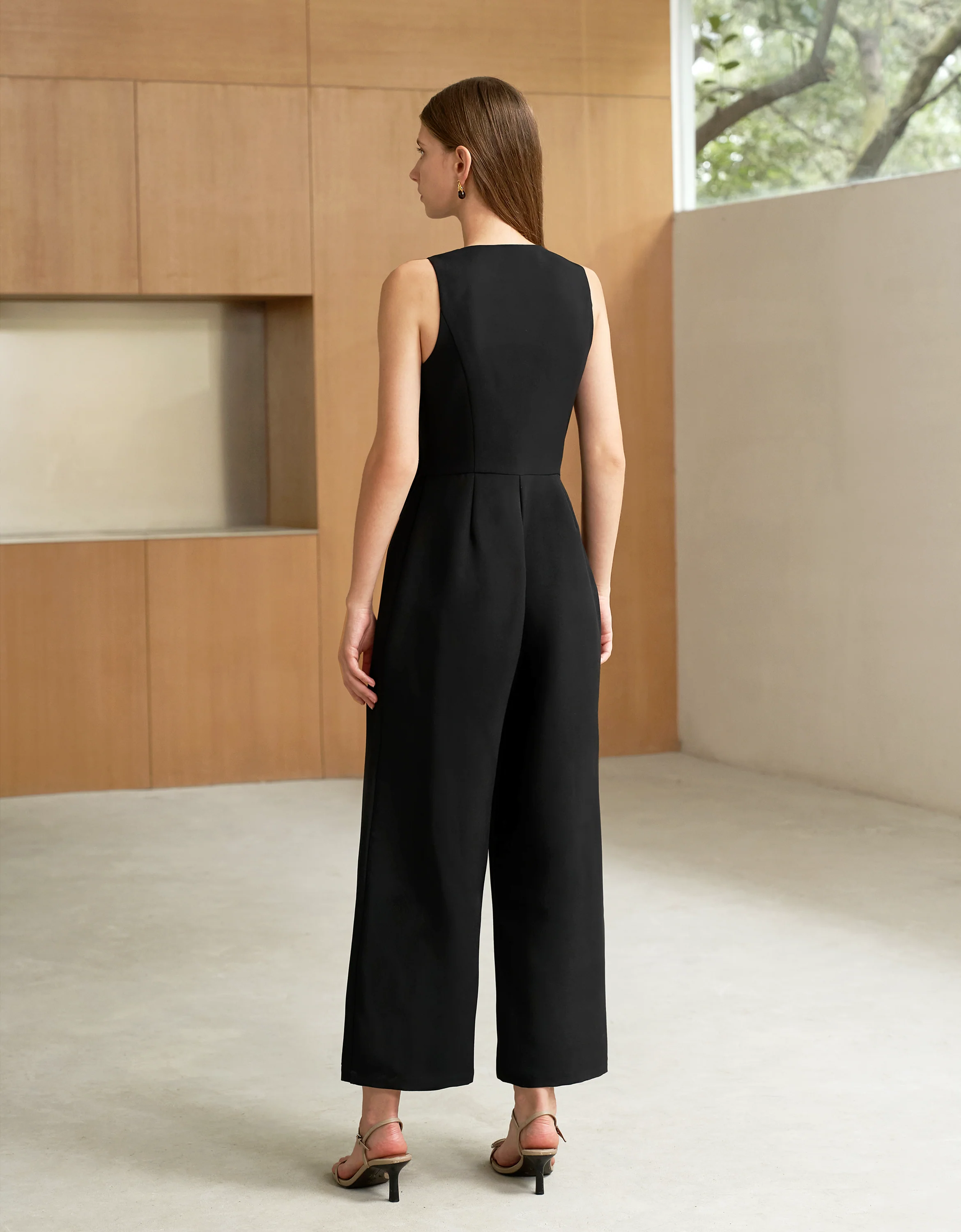 Asymmetric Wrap Front Jumpsuit - Image 9