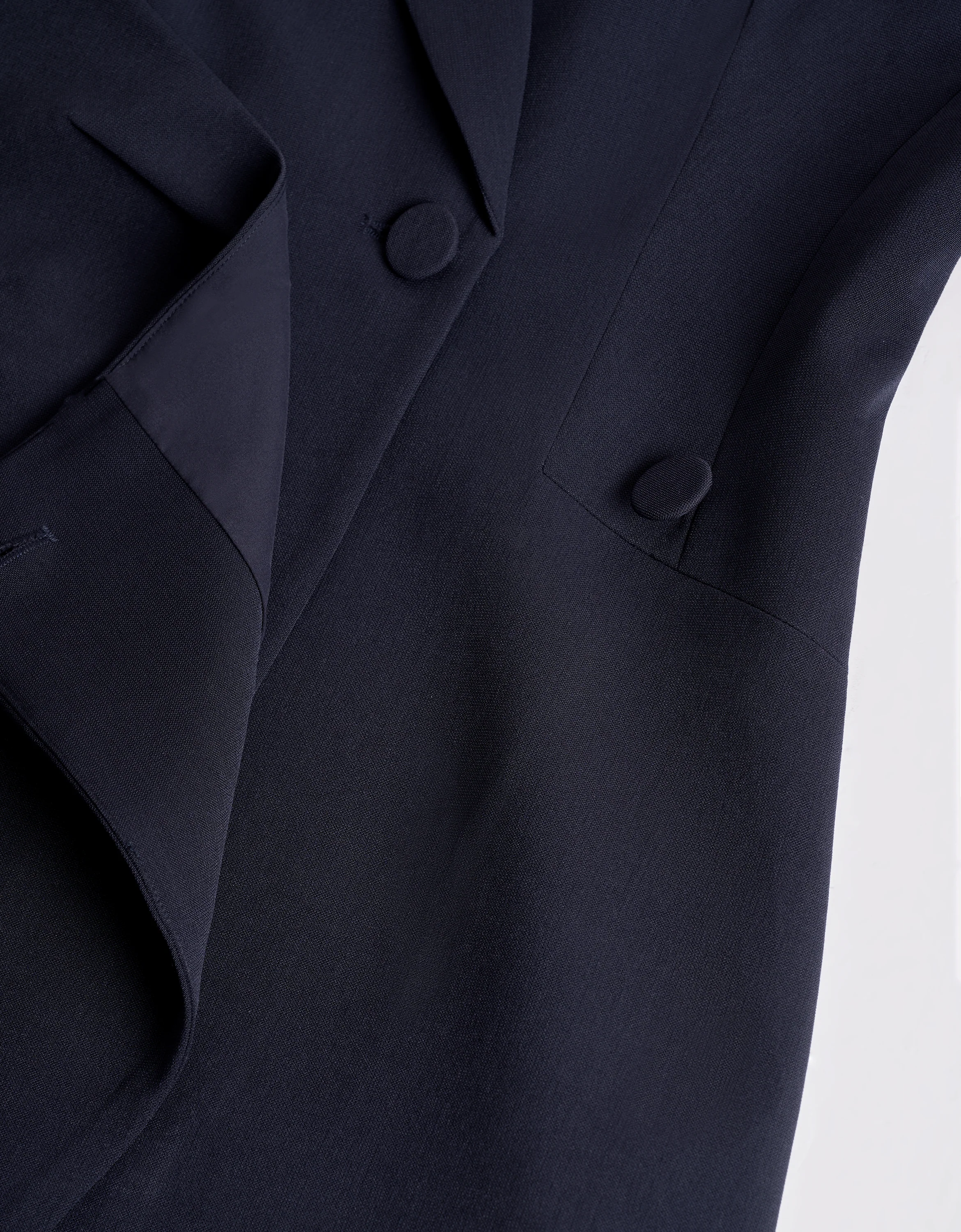Asymmetric Wrap Front Suit Blazer - Image 8