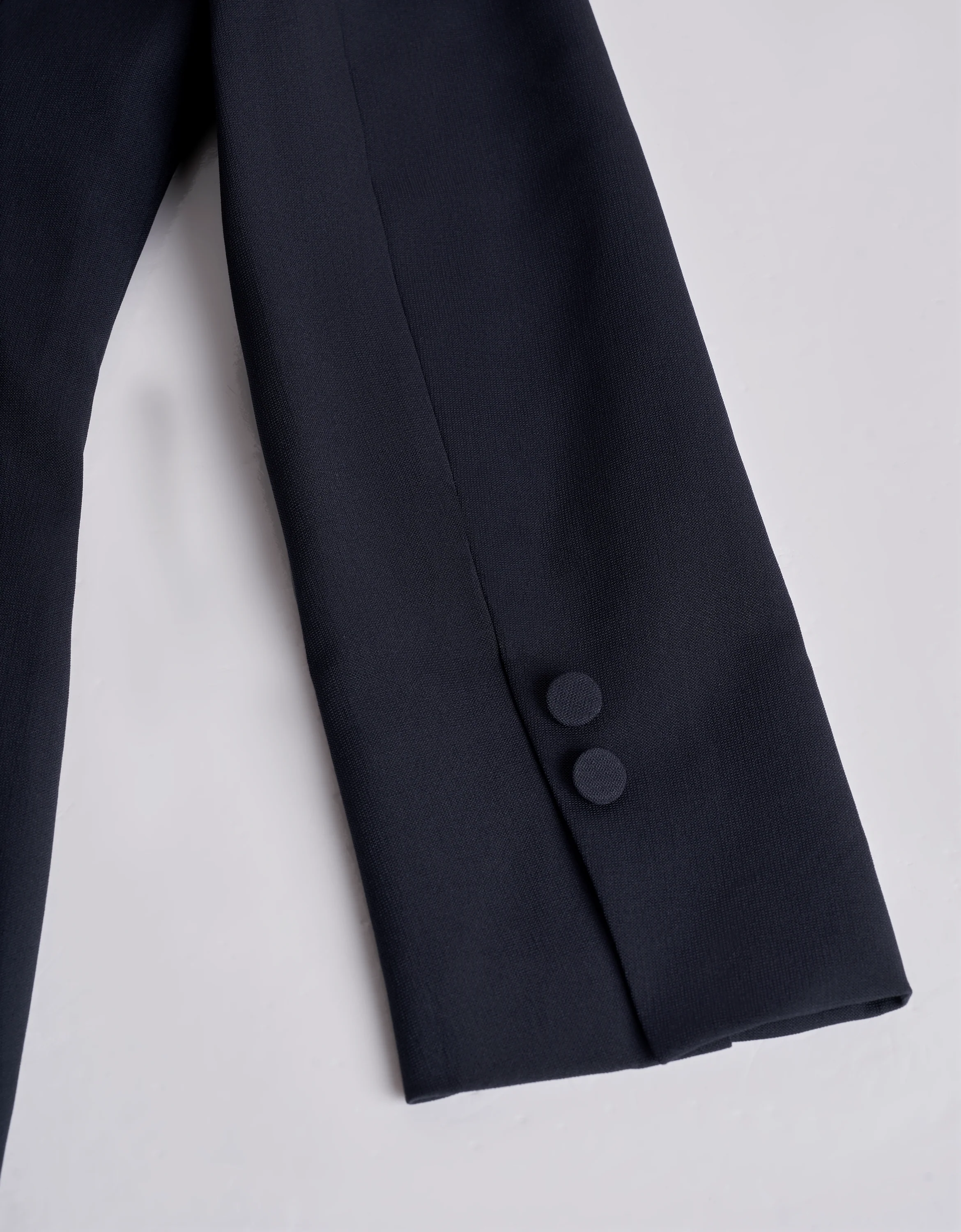 Asymmetric Wrap Front Suit Blazer - Image 9