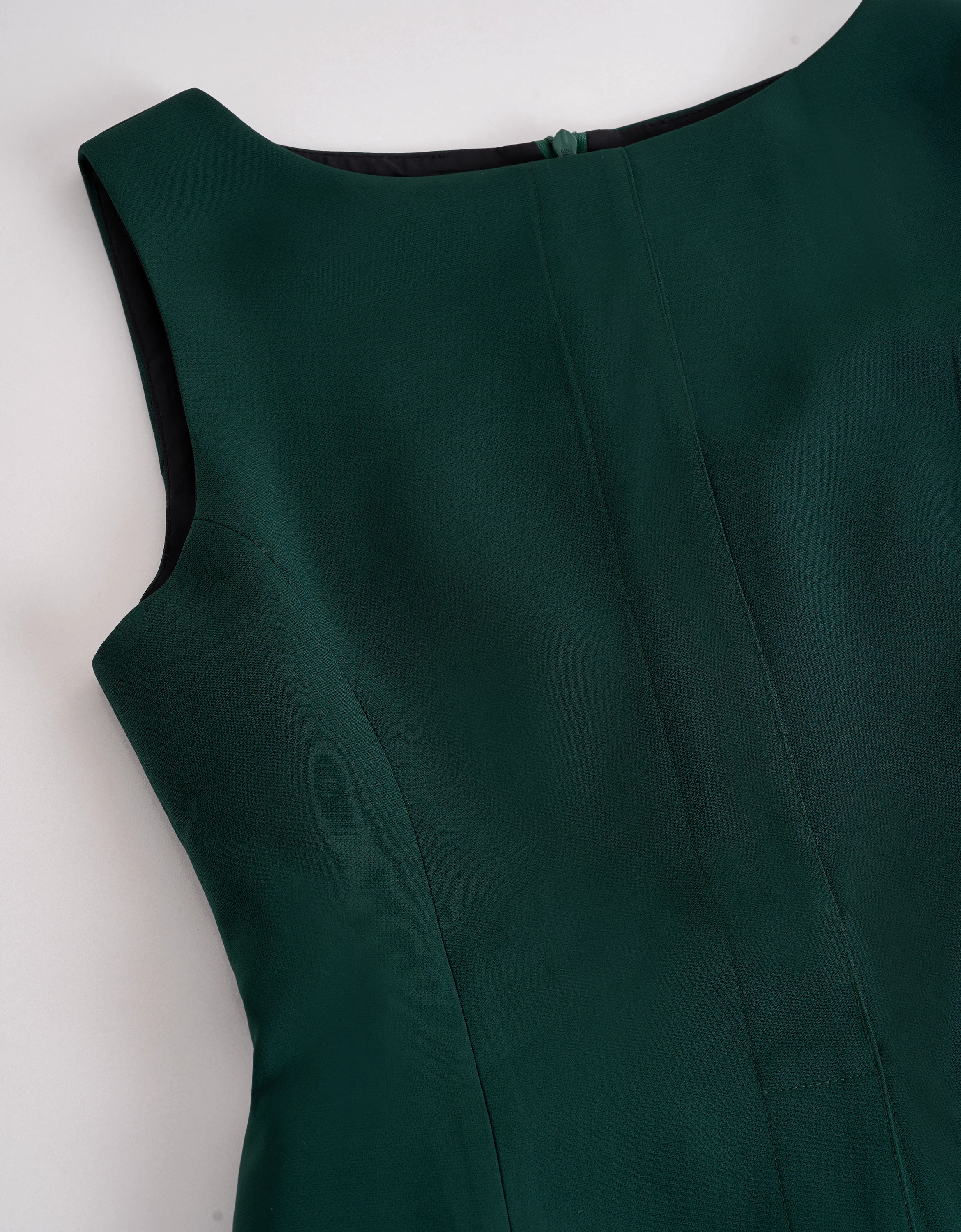 Boat Neck Layered Sleeveless Dress - Image 5