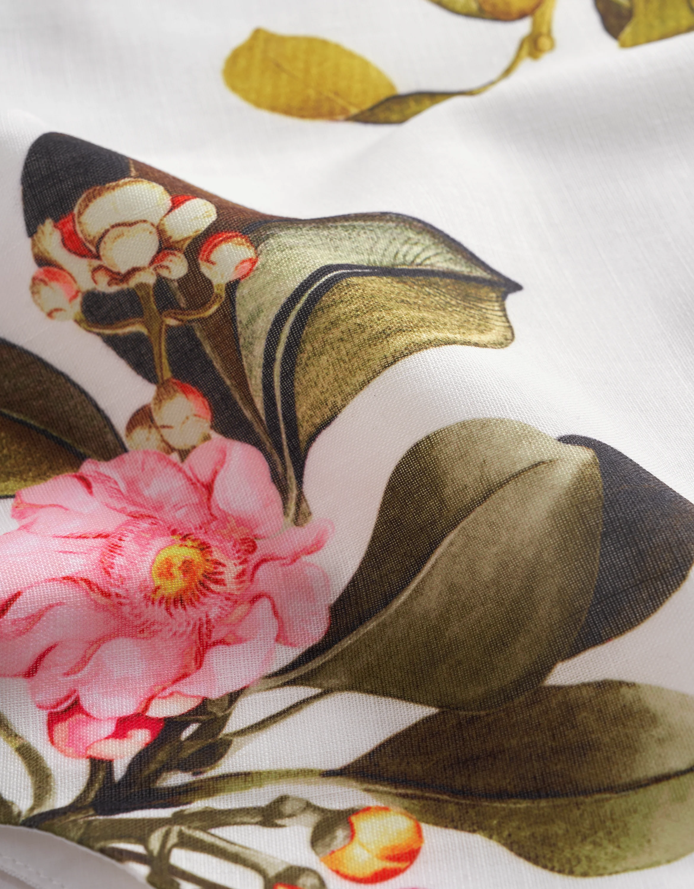 Botanical Print Beaded Shoulder Sleeveless Top - Image 8