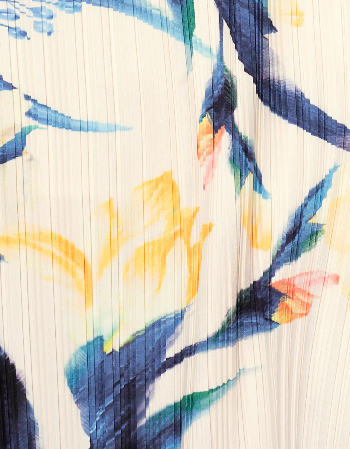 Botanical Print Pleated Dress - Image 4