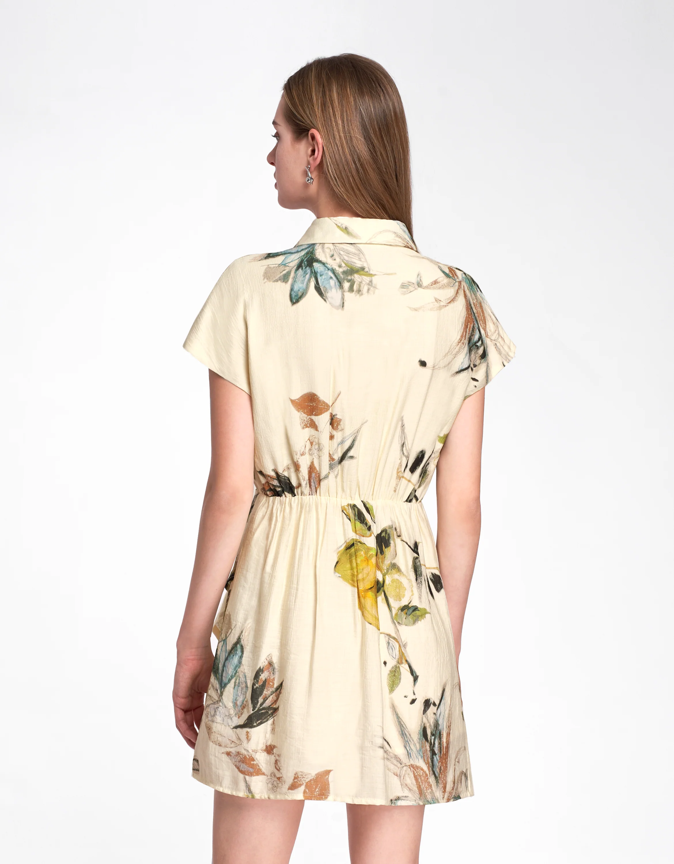 Botanical Print Wrap Front Dress - Image 7