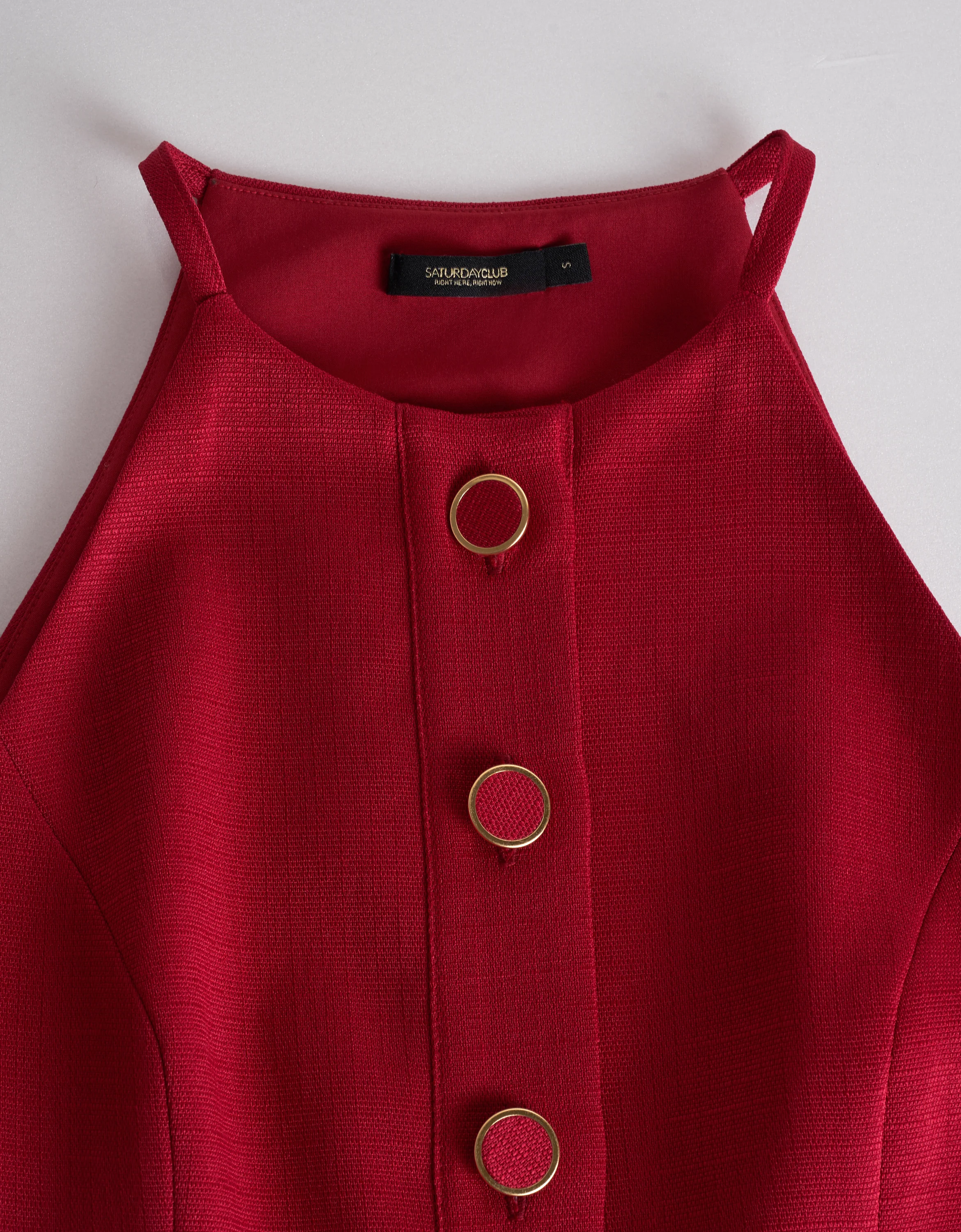 Bow Detail Button Front Sleeveless Top - Image 15