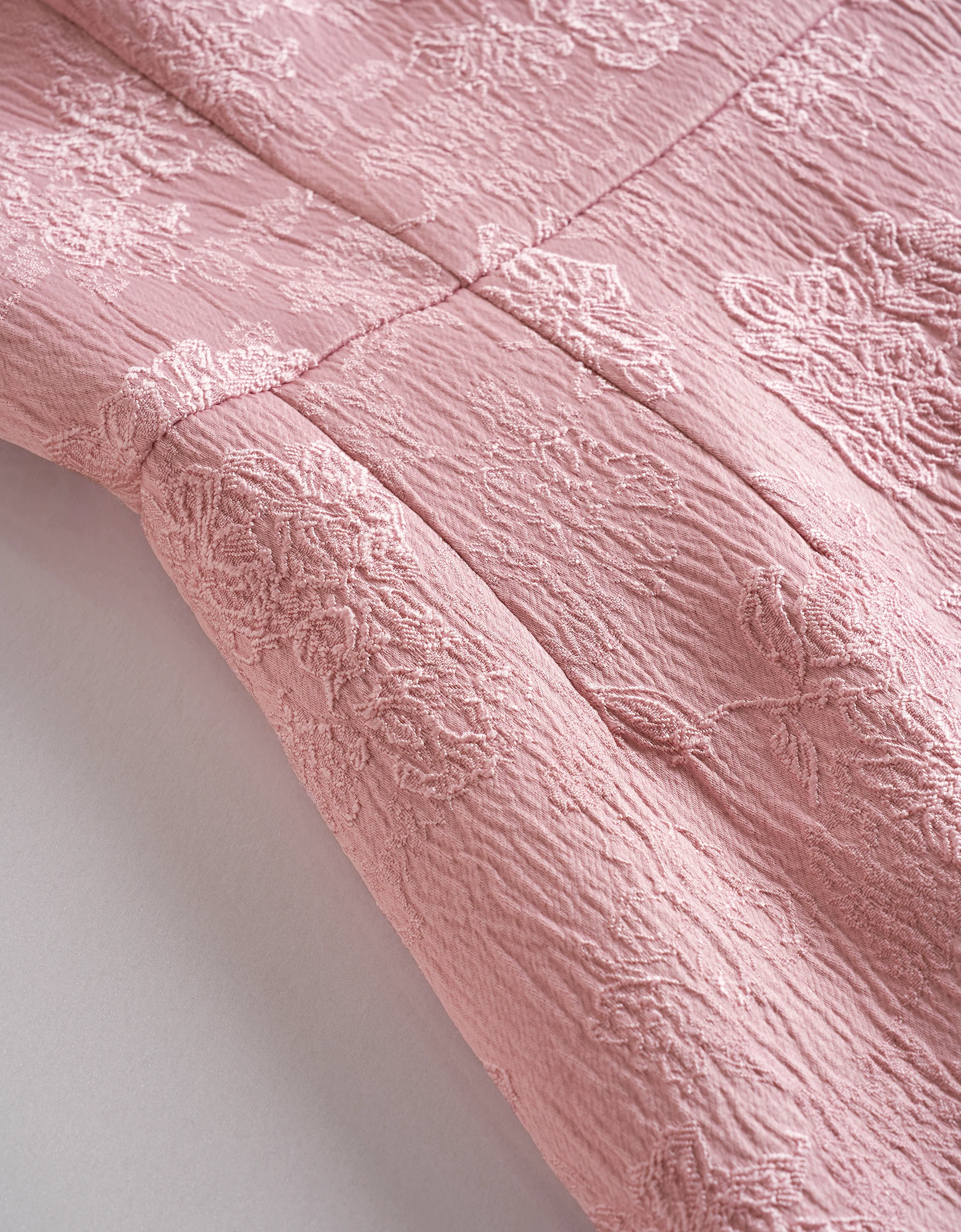 Bow Detail Sleeveless Jacquard Dress - Image 7