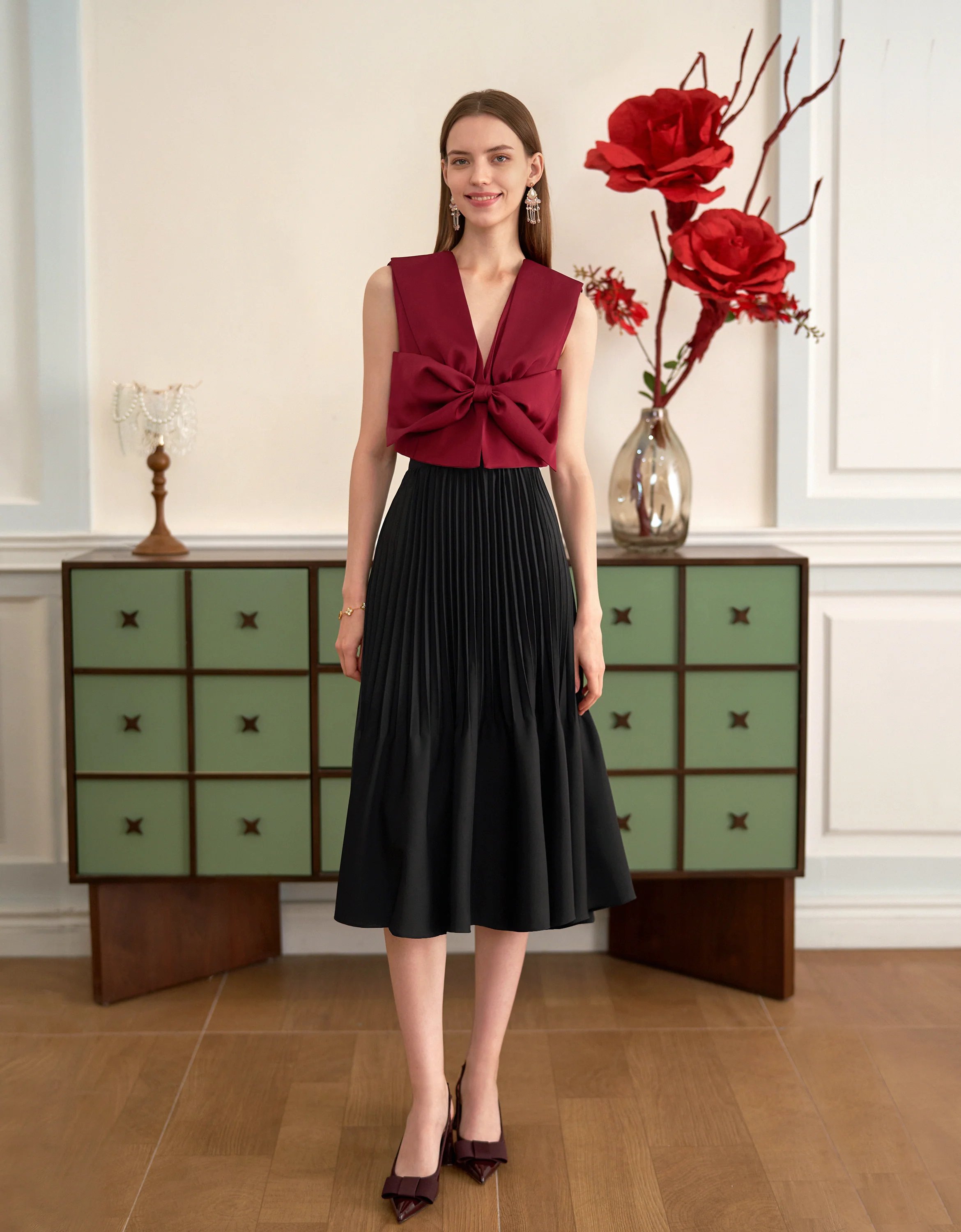 Bow Front Sleeveless Top - Image 20