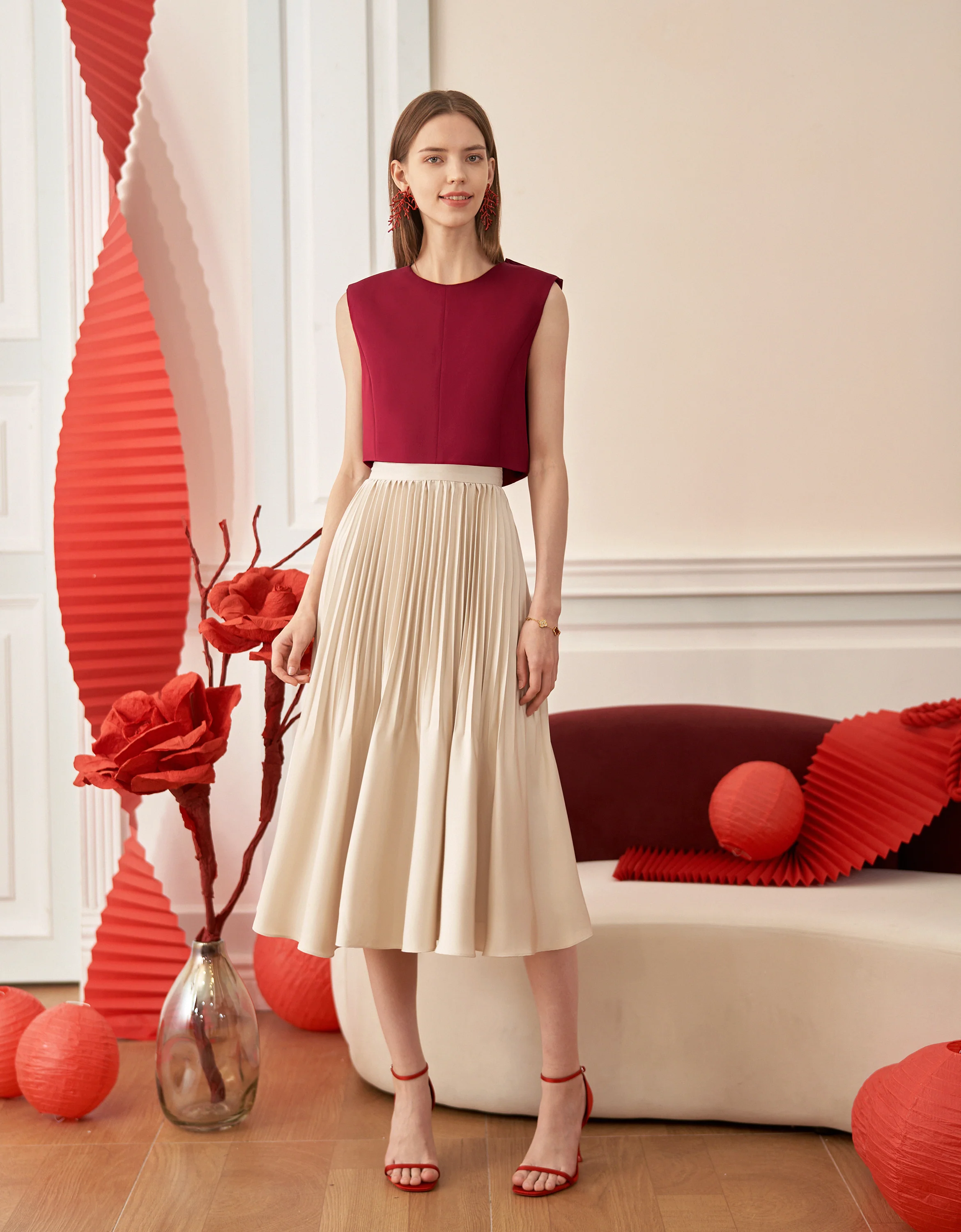 Bow Front Sleeveless Top - Image 22