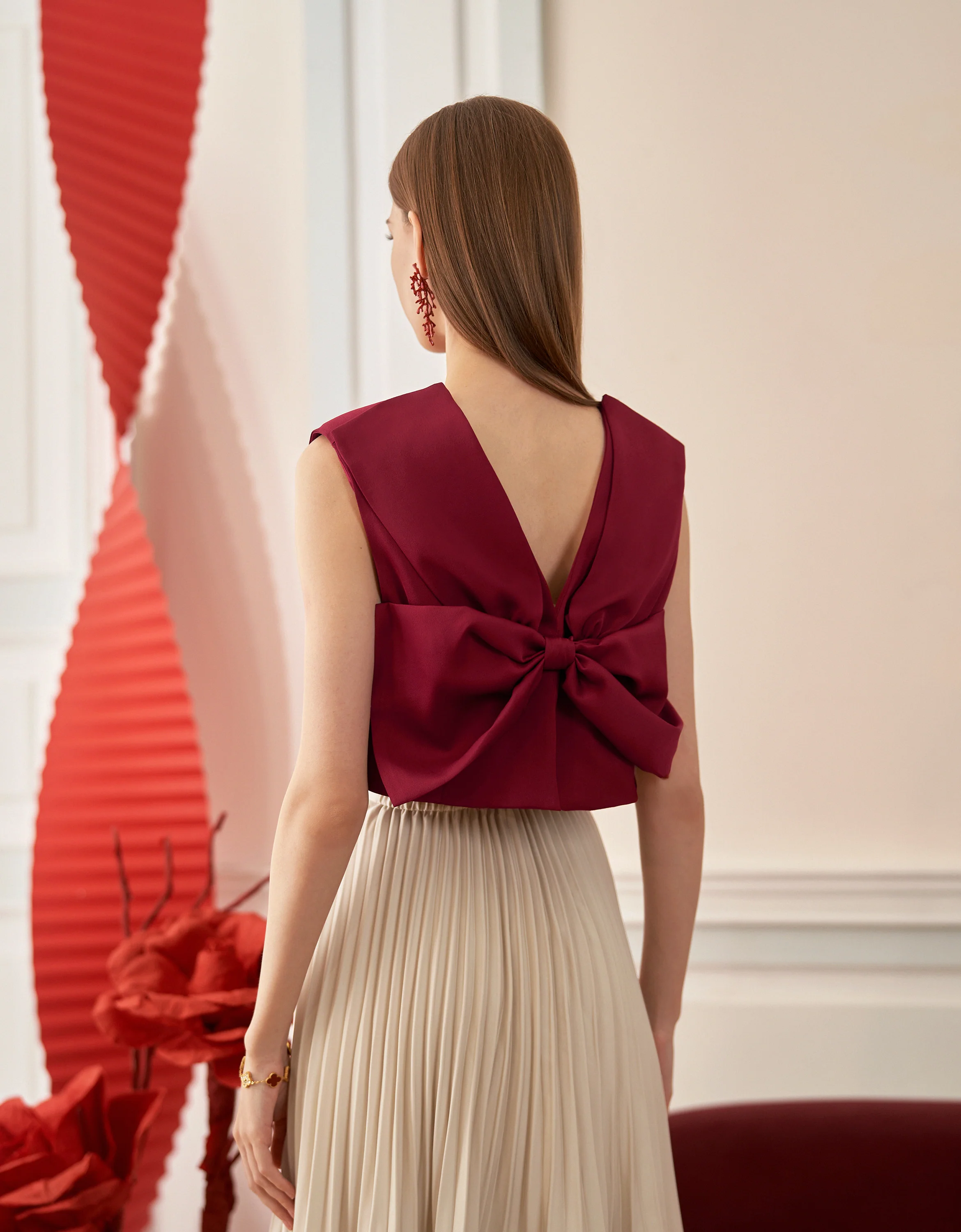 Bow Front Sleeveless Top - Image 23