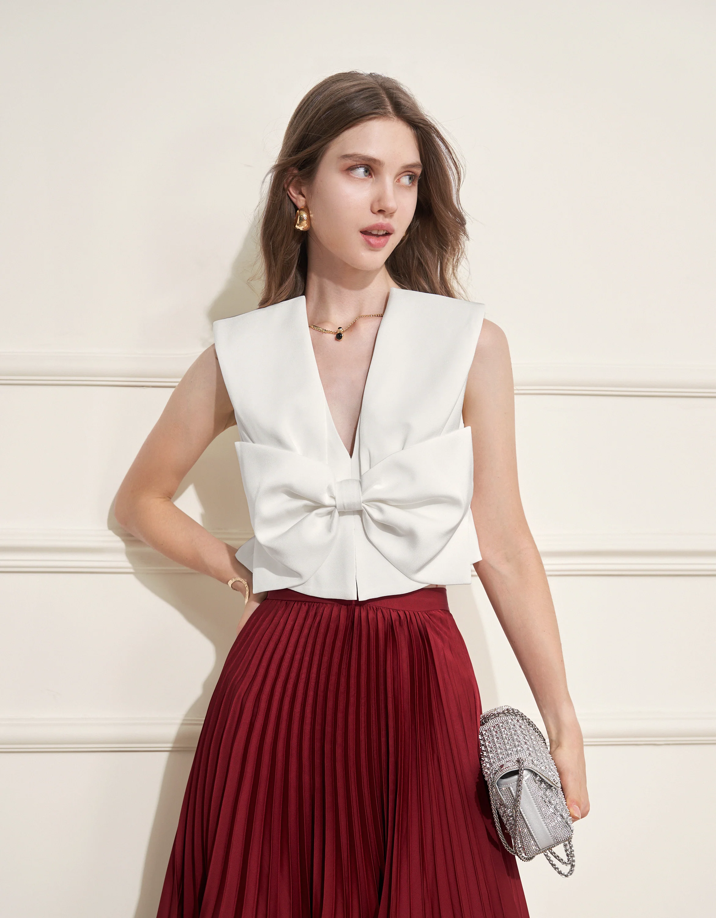 Bow Front Sleeveless Top - Image 3