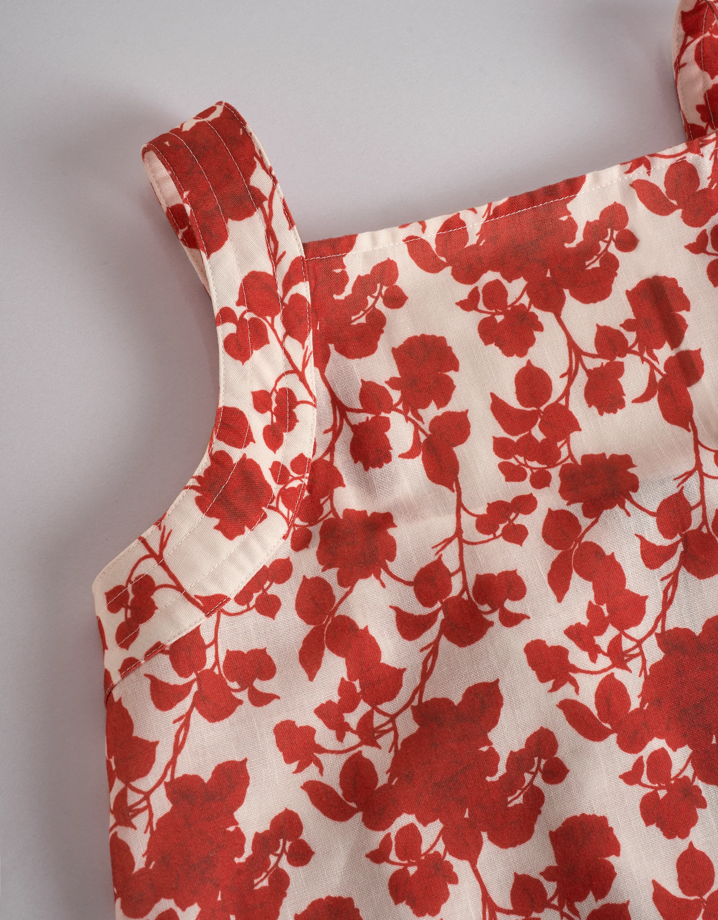 Bow Tie Sleeveless Floral Print Top - Image 5