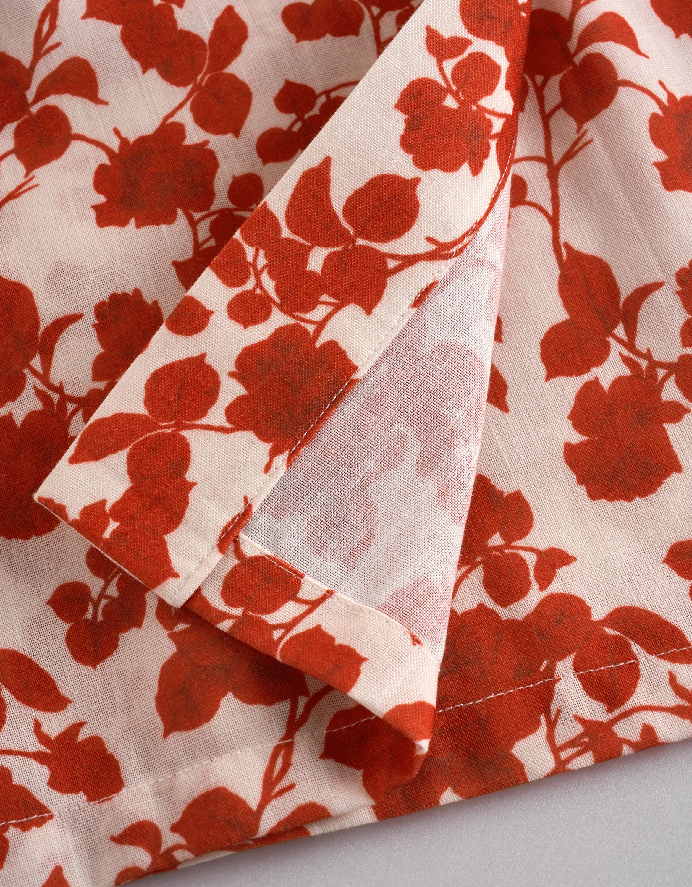 Bow Tie Sleeveless Floral Print Top - Image 7