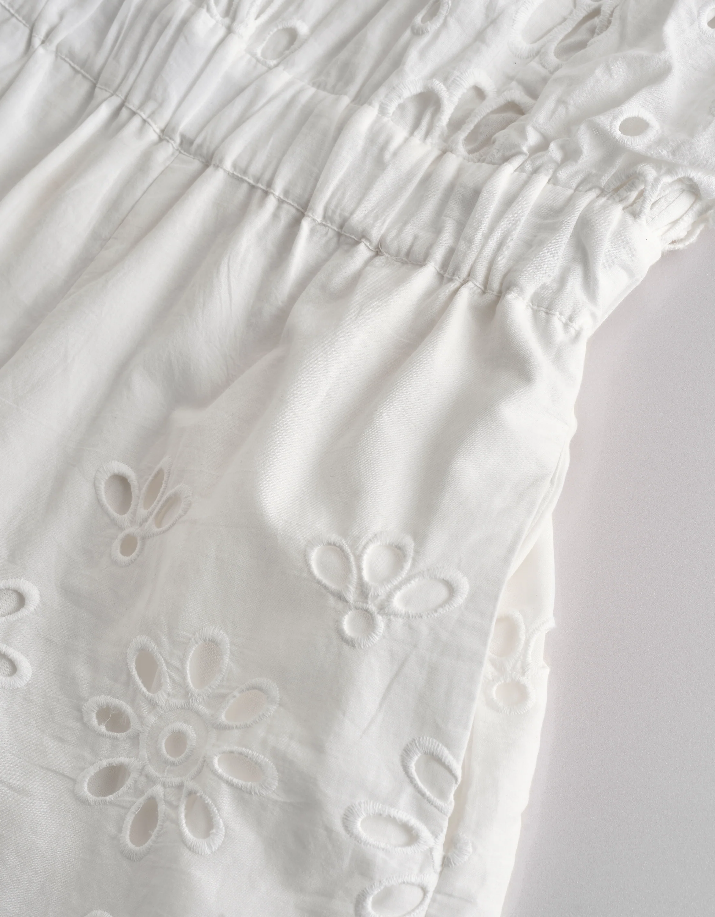 Broderie Anglaise Round Neck Romper - Image 7