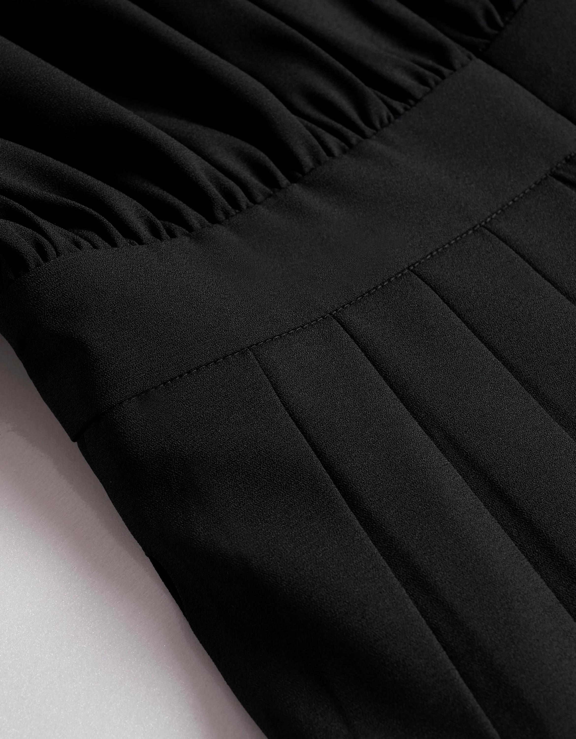 Button Detail Round Neck Pleated Dress - Image 8